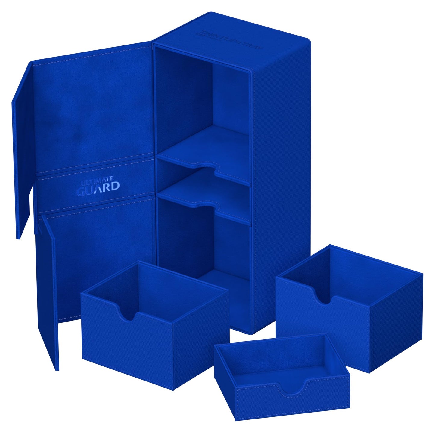 Ultimate Guard Twin Flip-n-Tray 266+ Deck Case – Magnetic Closure & Microfiber Lining (Blue)