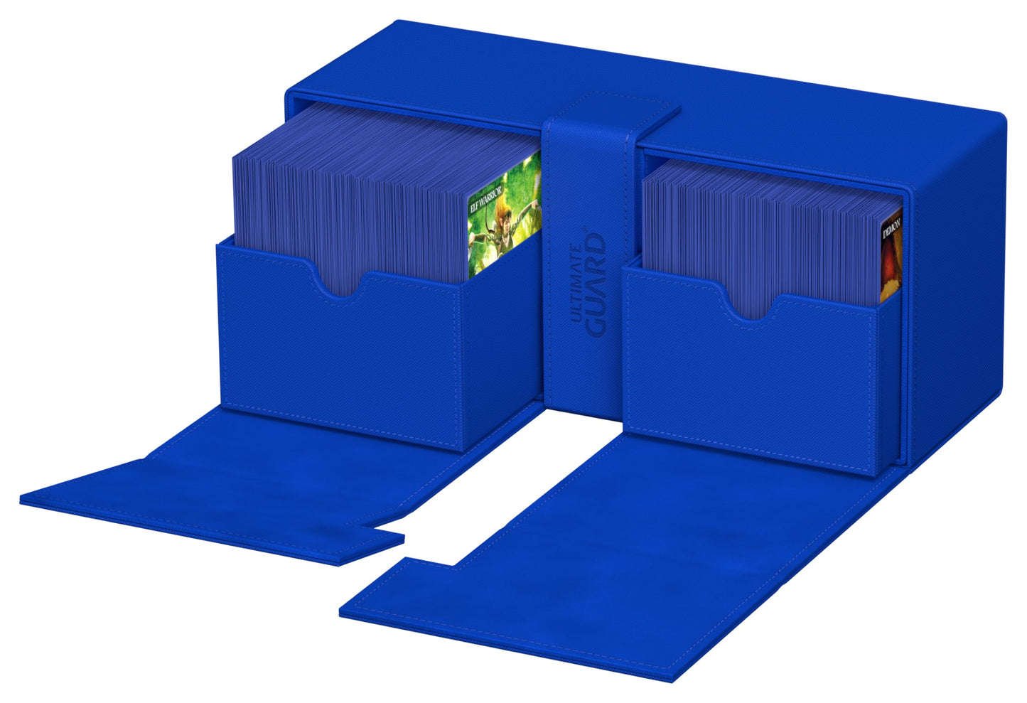 Ultimate Guard Twin Flip-n-Tray 266+ Deck Case – Magnetic Closure & Microfiber Lining (Blue)