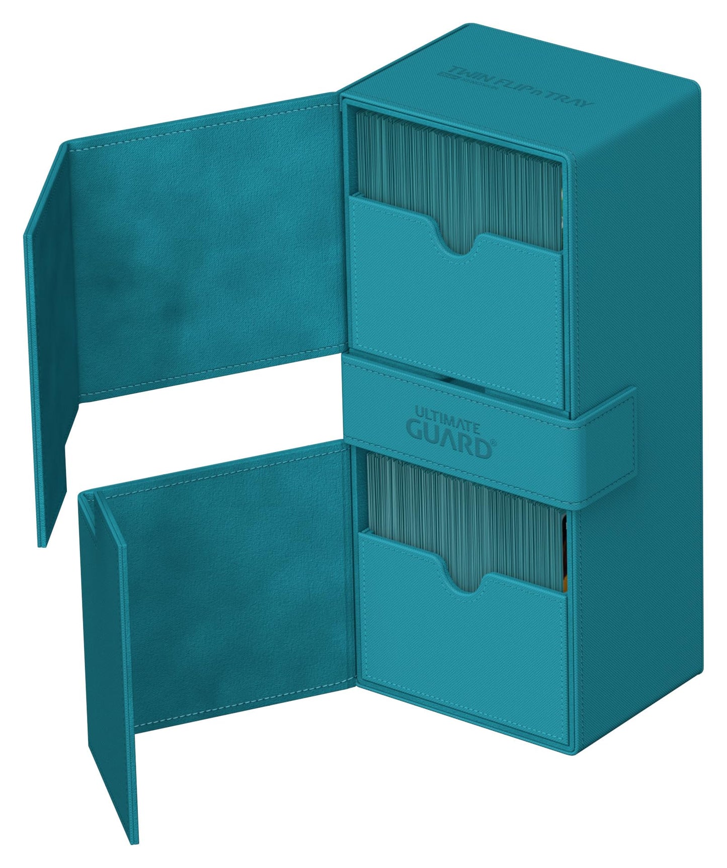 Ultimate Guard Twin Flip'n'Tray 266+ Petrol Deck Case | 266 Double-Sleeved Cards + Dice Tray