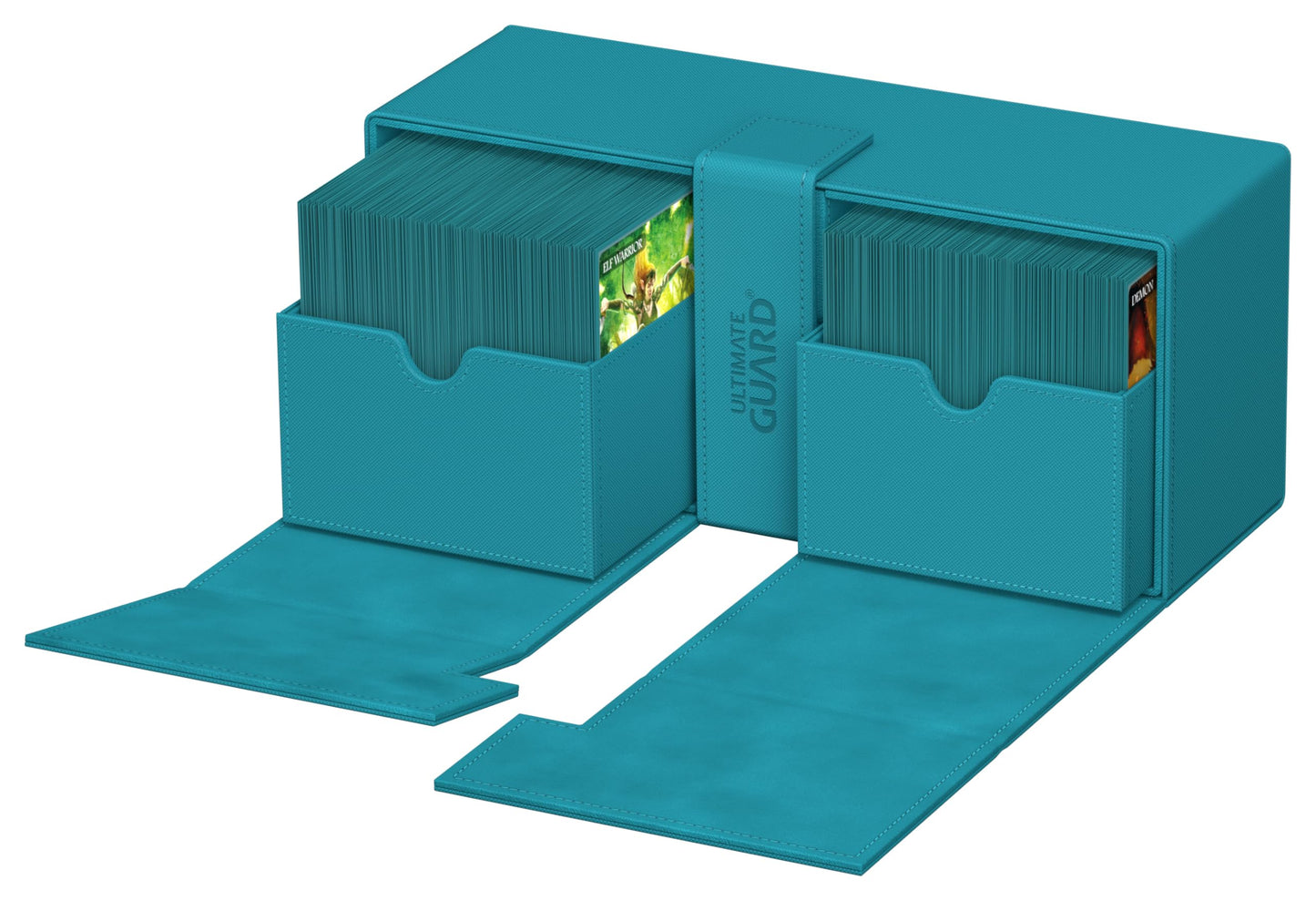 Ultimate Guard Twin Flip'n'Tray 266+ Petrol Deck Case | 266 Double-Sleeved Cards + Dice Tray