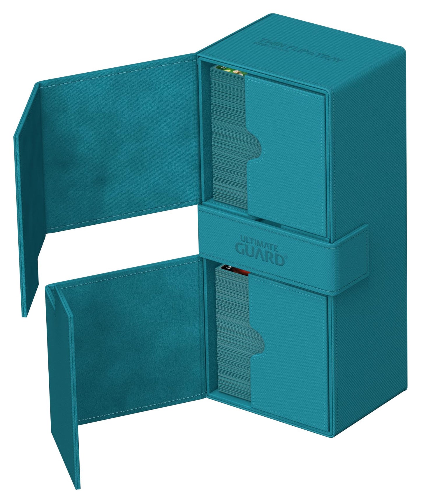 Ultimate Guard Twin Flip'n'Tray 266+ Petrol Deck Case | 266 Double-Sleeved Cards + Dice Tray