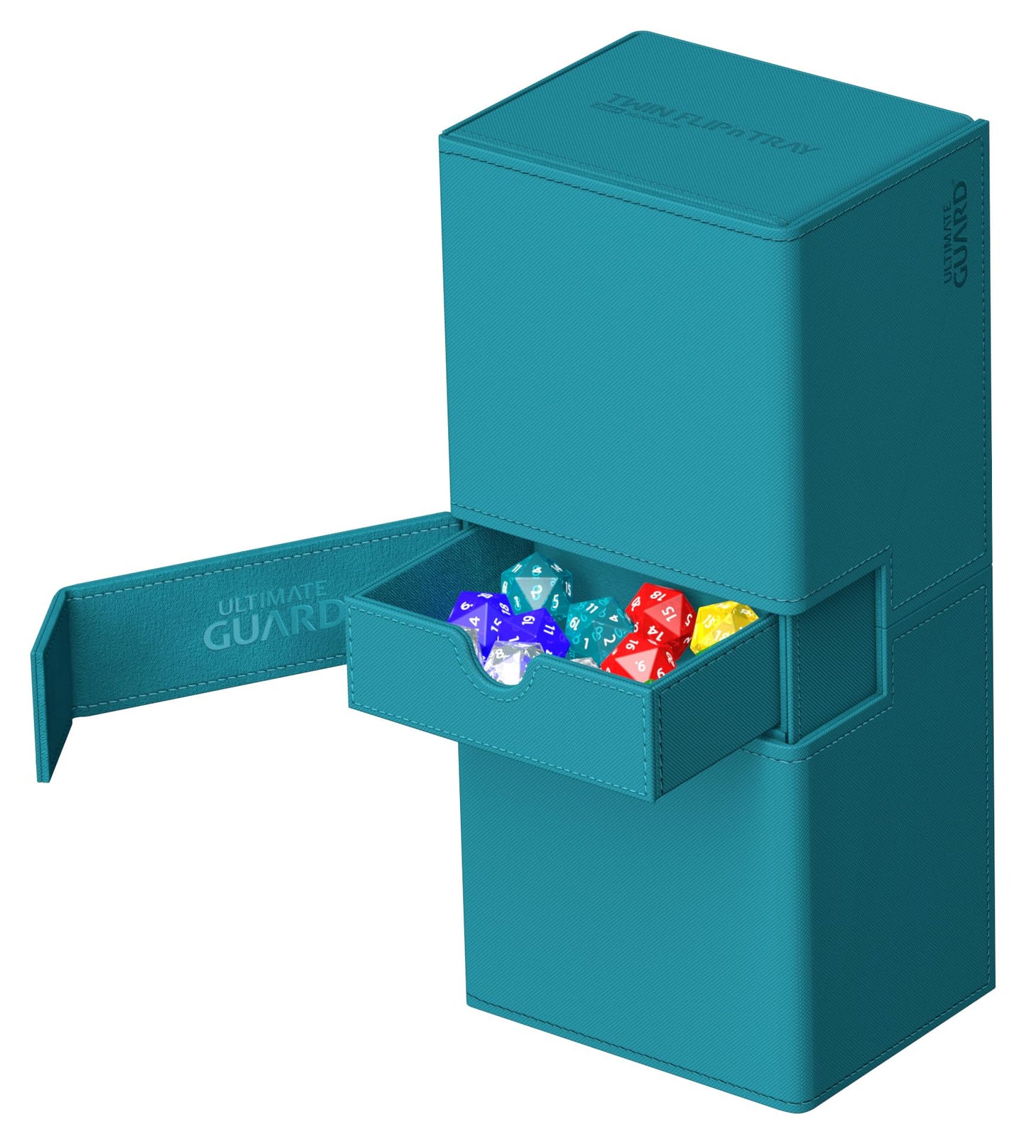 Ultimate Guard Twin Flip'n'Tray 266+ Petrol Deck Case | 266 Double-Sleeved Cards + Dice Tray