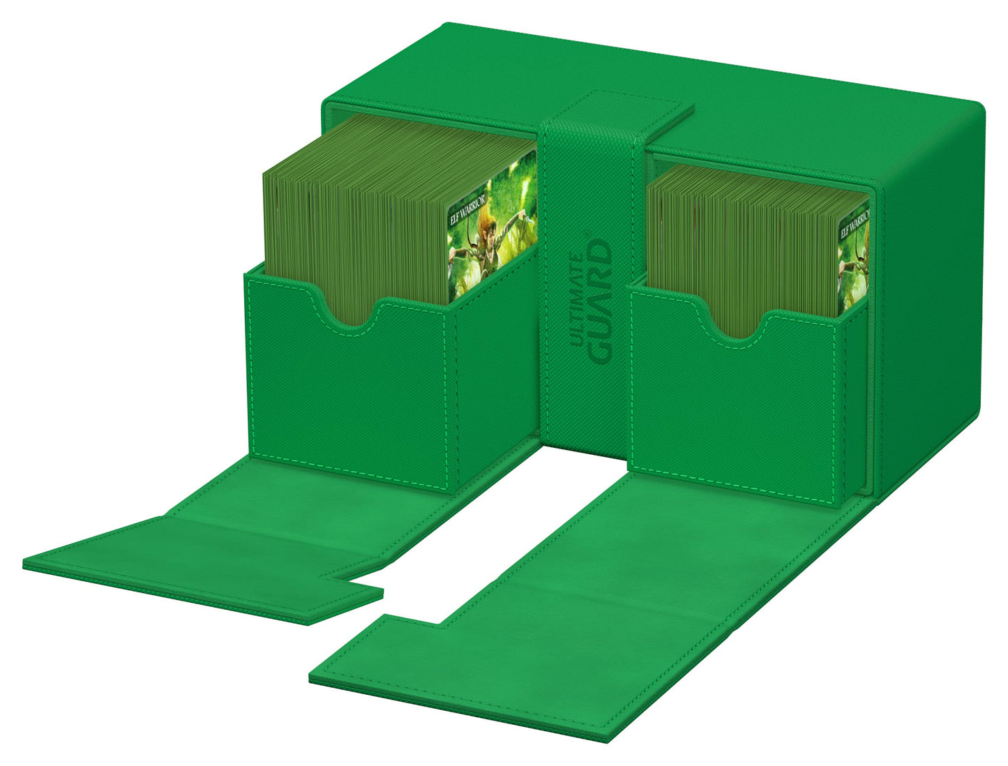 Ultimate Guard Twin Flip'n'Tray 200+ Deck Case – Green with Magnetic Closure