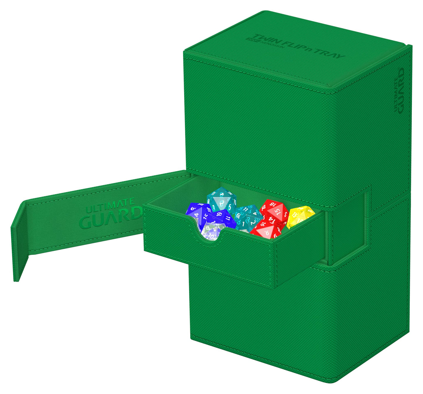 Ultimate Guard Twin Flip'n'Tray 200+ Deck Case – Green with Magnetic Closure