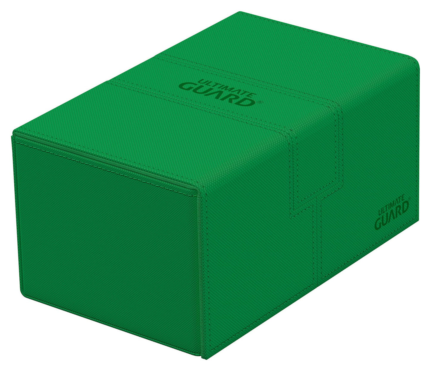 Ultimate Guard Twin Flip'n'Tray 160+ Deck Case with Dice Tray – Green, Independent Trays & Magnetic Closure