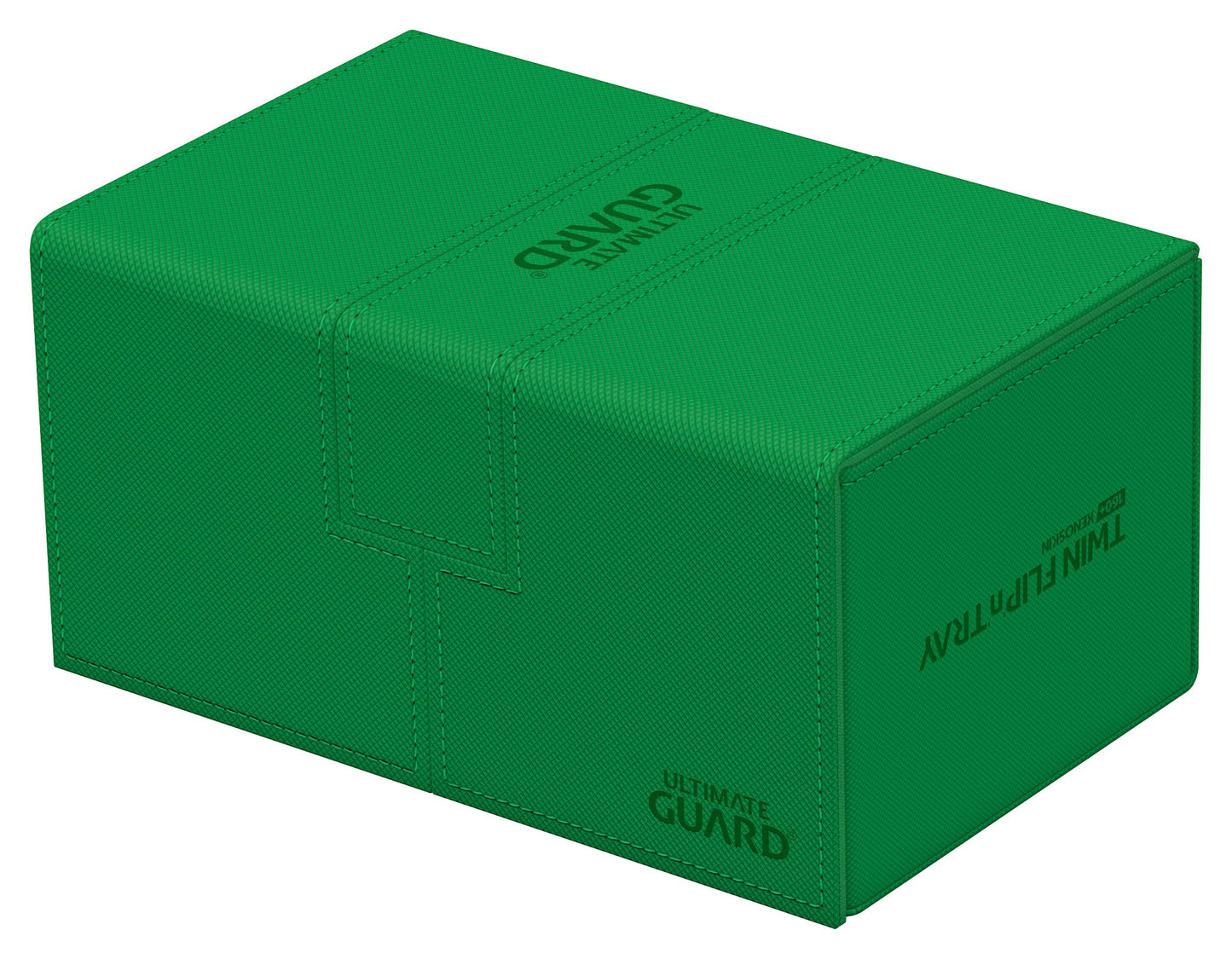 Ultimate Guard Twin Flip'n'Tray 160+ Deck Case with Dice Tray – Green, Independent Trays & Magnetic Closure