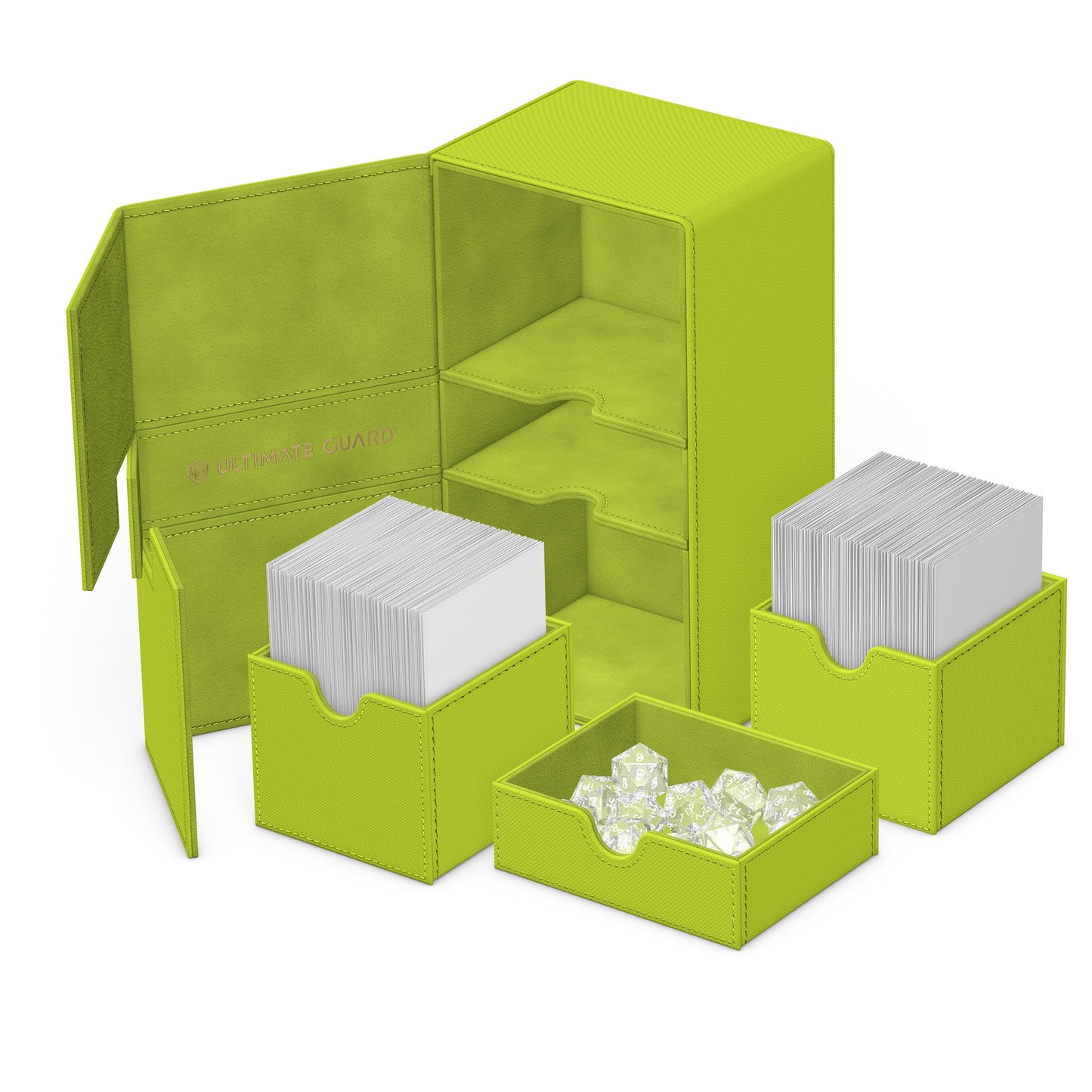 Ultimate Guard Twin Flip'n'Tray 200+ Xenoskin Lime — 2025 Summer Edition
