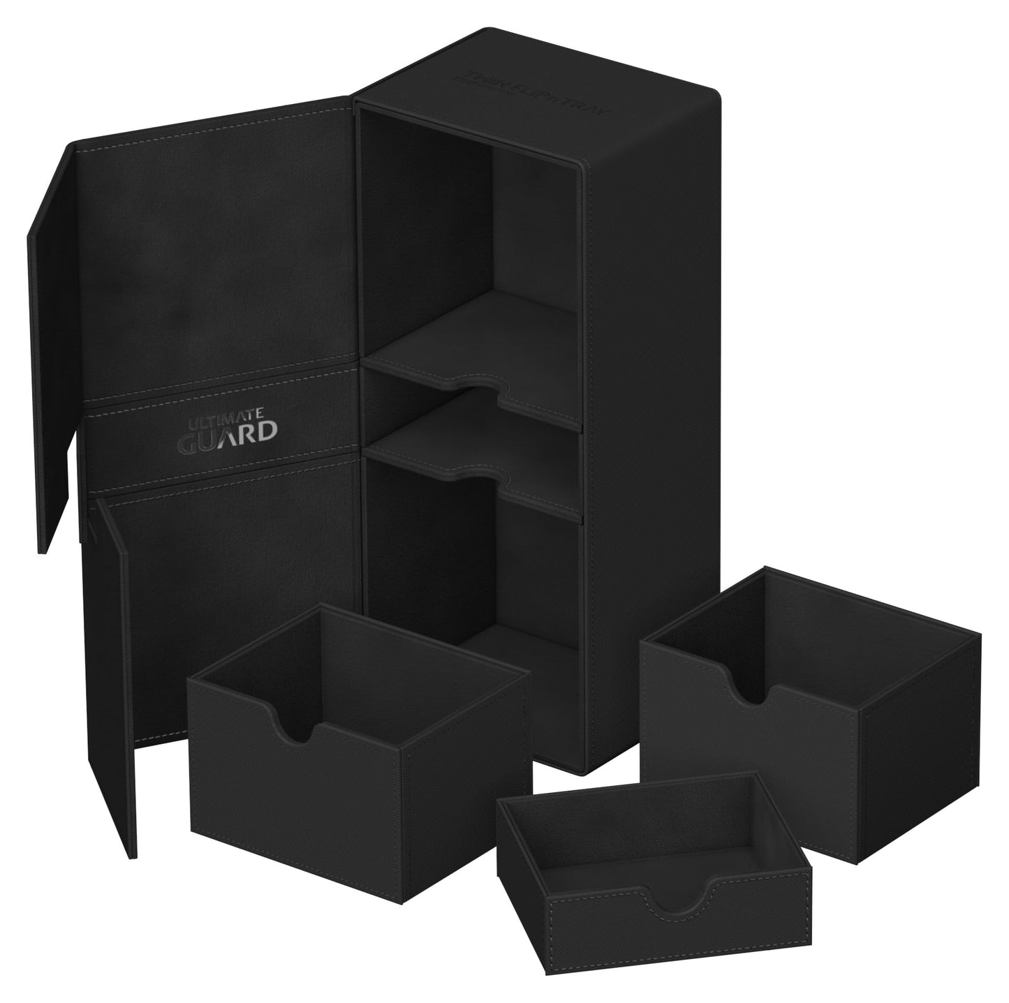 Ultimate Guard Twin Flip'n'Tray 266+ Deck Case – 266+ Card Capacity, Dice Tray, Magnetic Closure