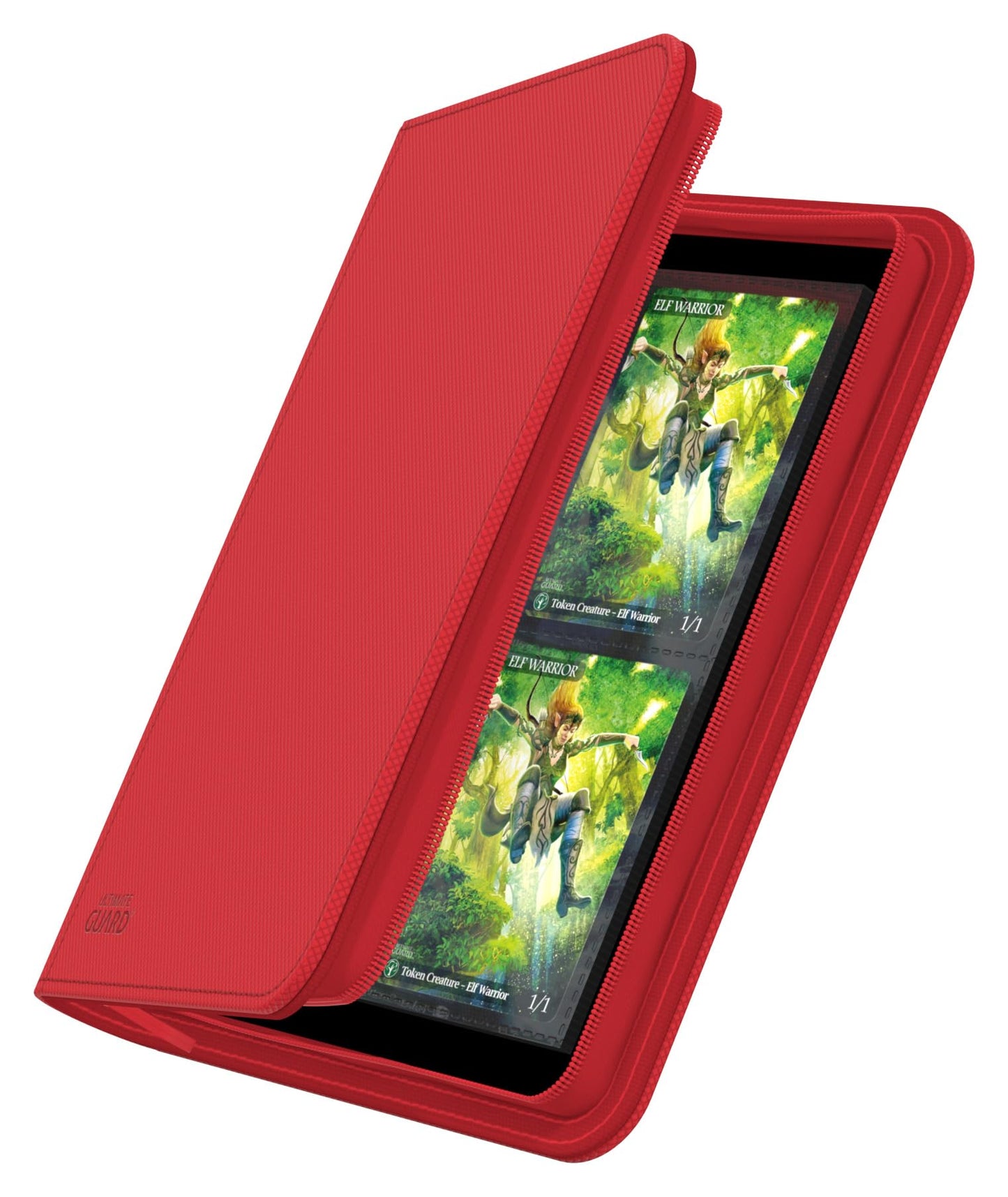 Ultimate Guard Zipfolio 160 – 8 Pocket Xenoskin Red | Premium Card Portfolio