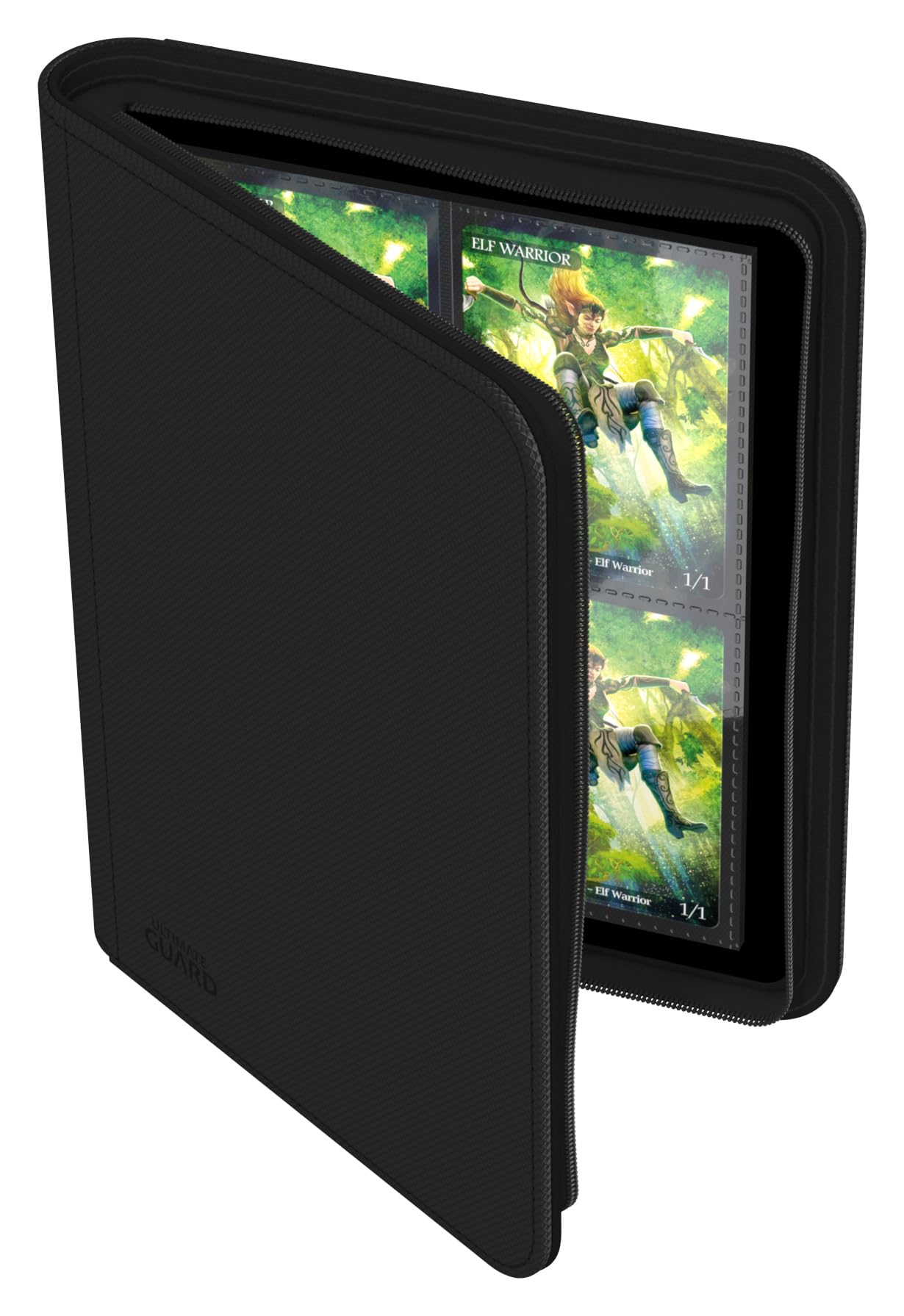 Ultimate Guard Zipfolio 160 – 8 Pocket XenoSkin Black | Card Organizer for Travel & Tournaments