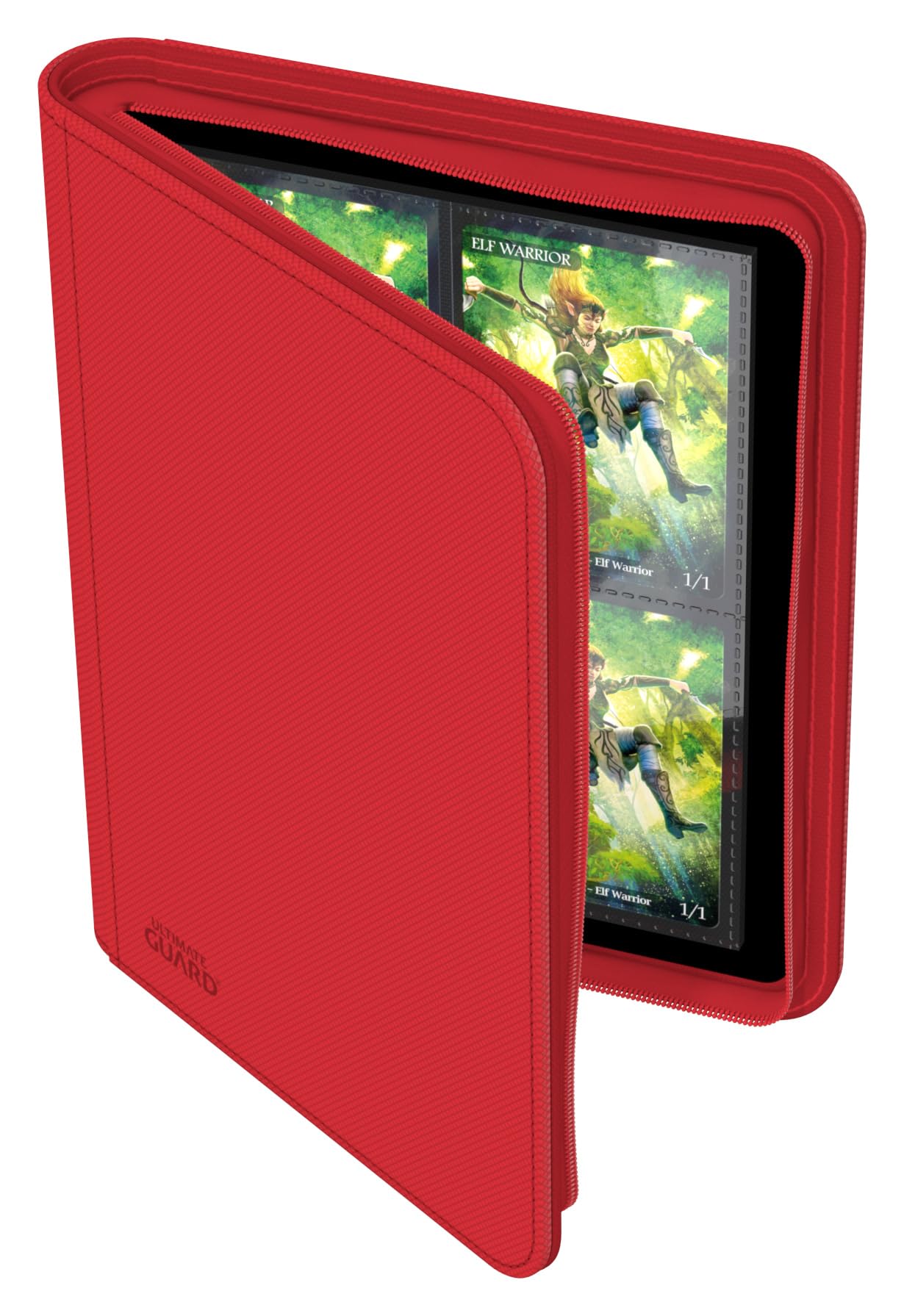Ultimate Guard Zipfolio 160 – 8 Pocket Xenoskin Red | Premium Card Portfolio