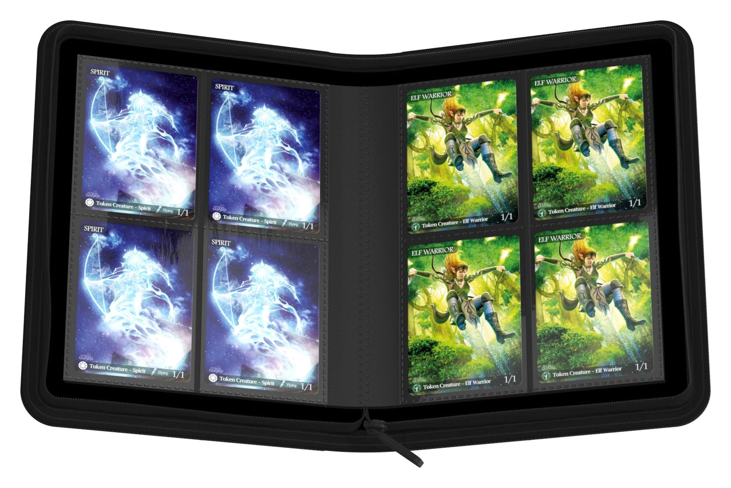 Ultimate Guard Zipfolio 160 – 8 Pocket XenoSkin Black | Card Organizer for Travel & Tournaments