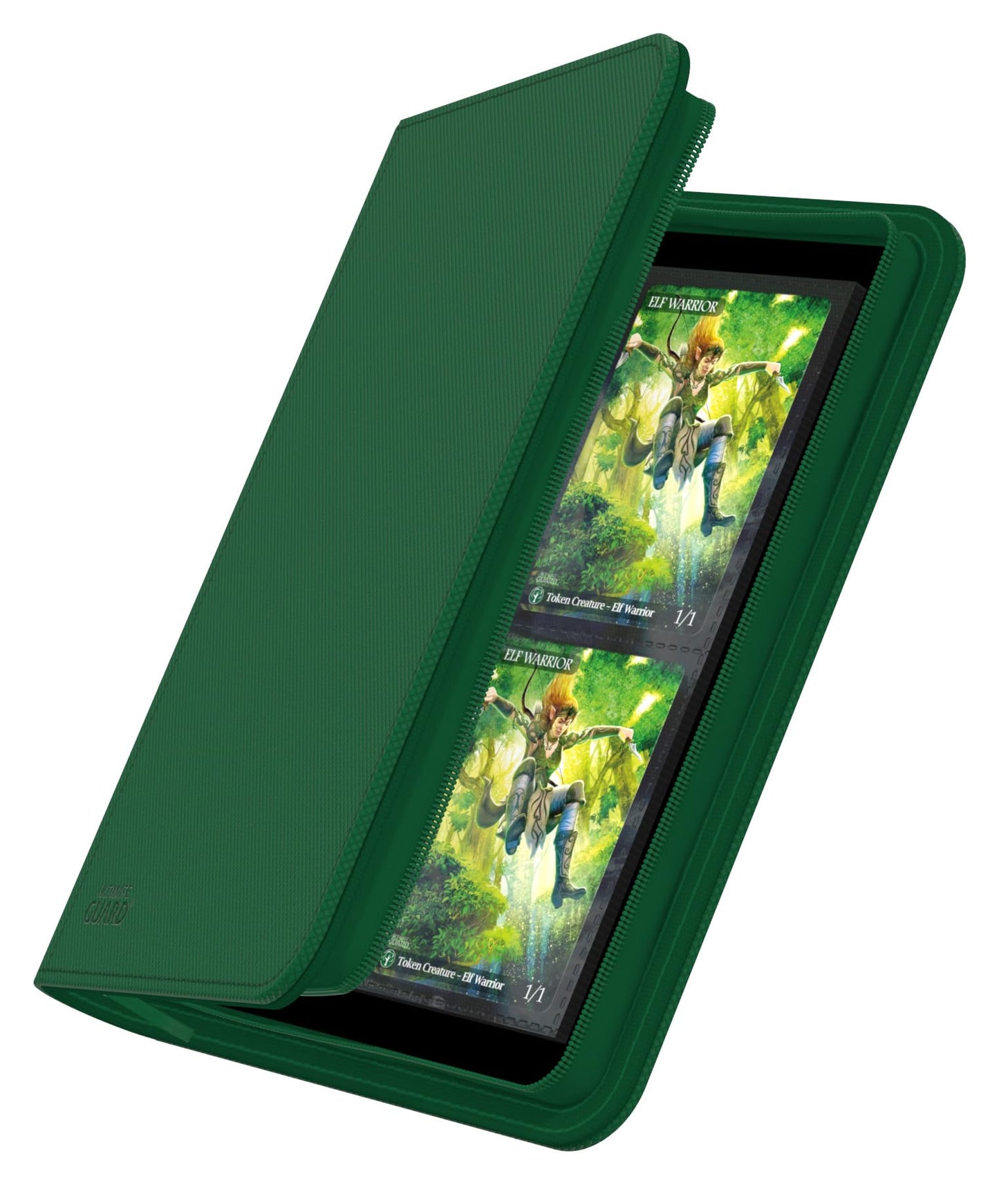 Ultimate Guard Zipfolio 160 – 8 Pocket Xenoskin Green | Card Portfolio for Standard & Japanese Cards