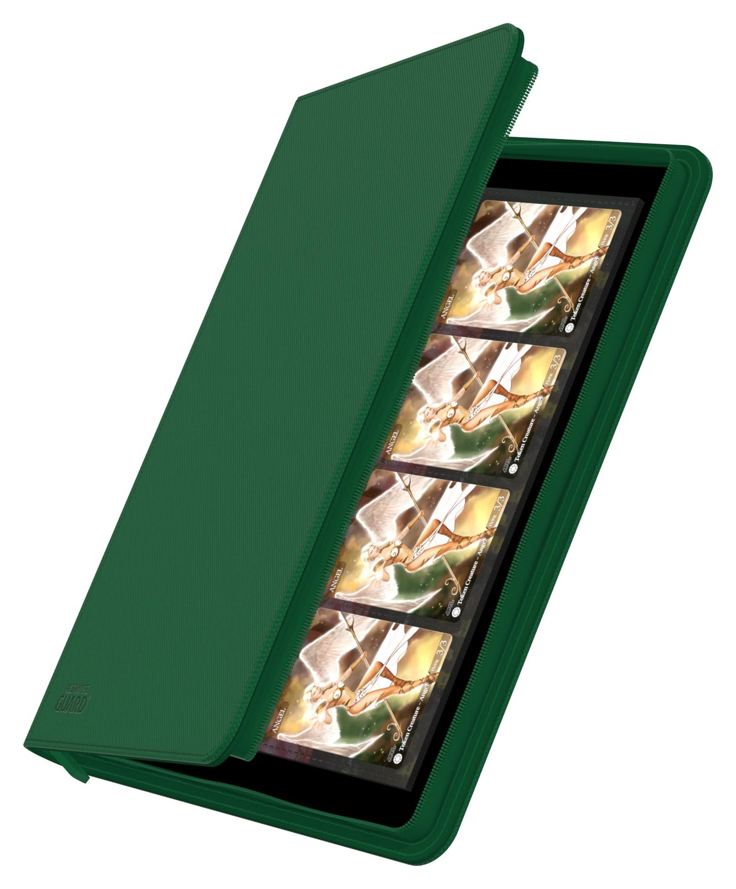 Ultimate Guard Zipfolio 320 – 16 Pocket Xenoskin Green | Side-Loading Card Organizer