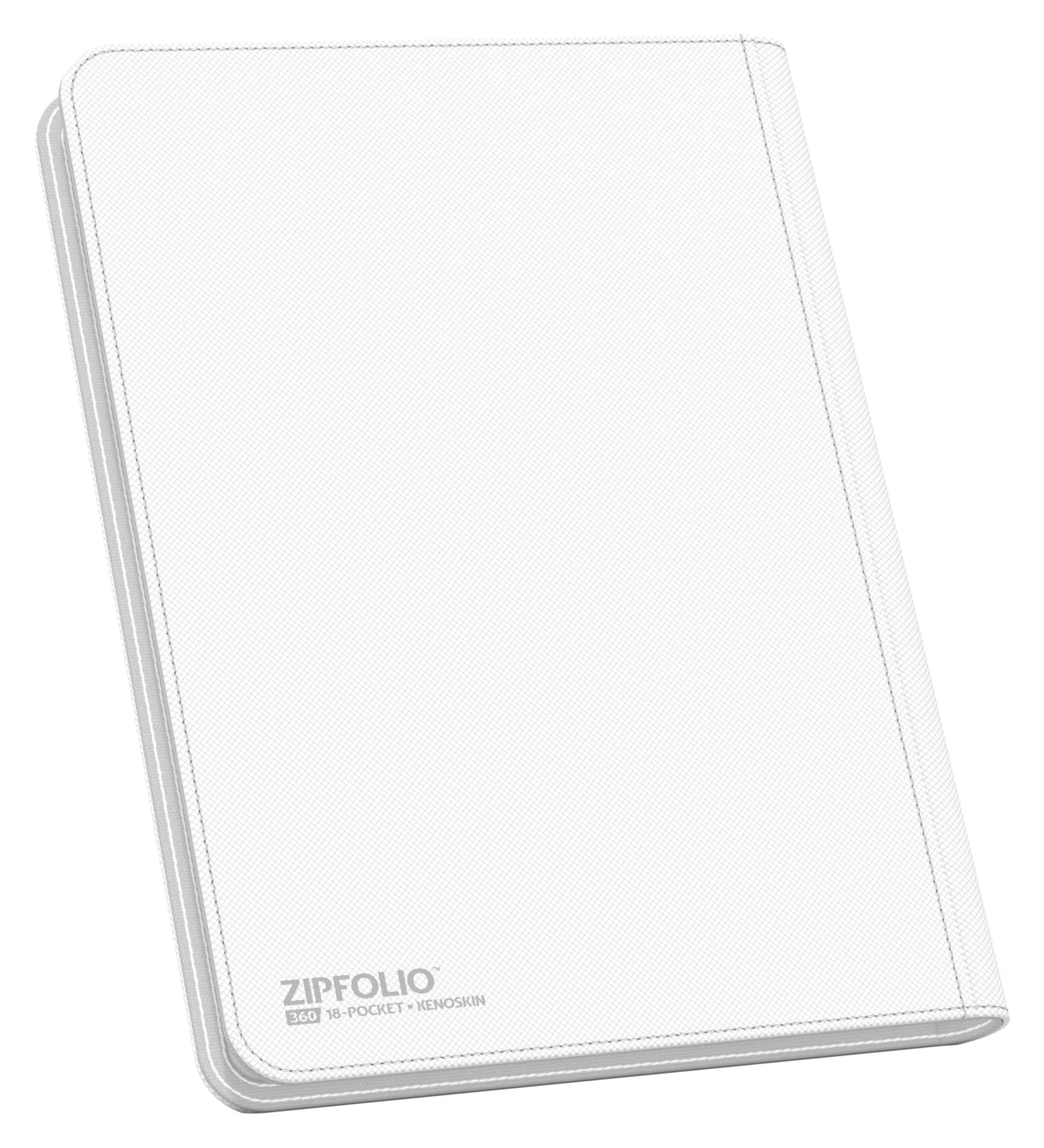 Ultimate Guard Zipfolio 360 – 18 Pocket Xenoskin White | Side-Loading Card Portfolio