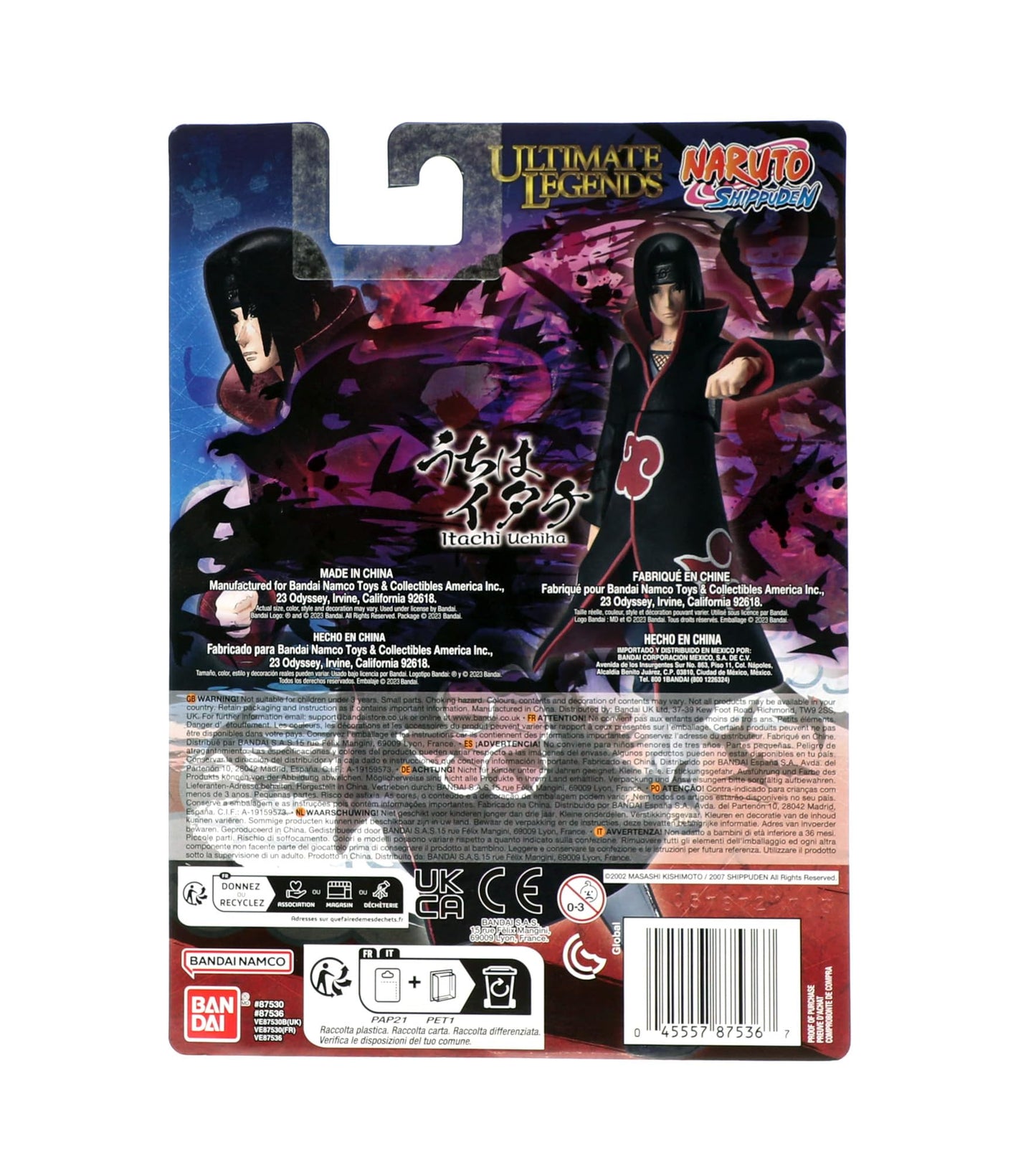 Ultimate Legends Naruto Itachi Uchiha (Adult) 5-Inch Action Figure - 27-Point Articulation