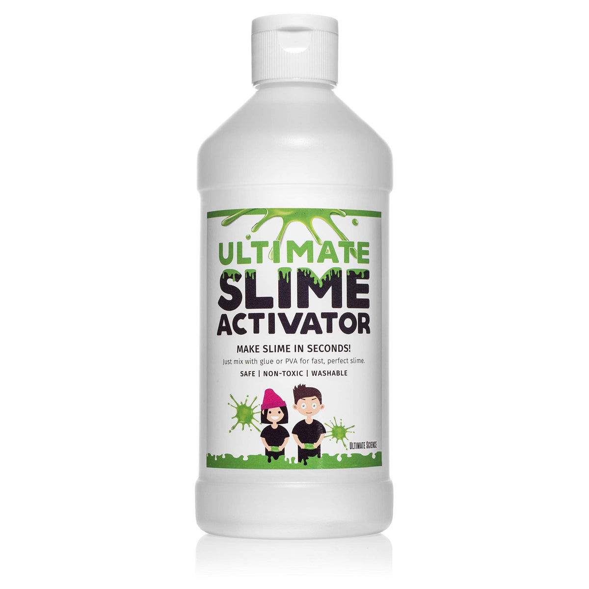 Ultimate Science Slime Activator 16oz - Easy, Washable Borax Solution for All Glues
