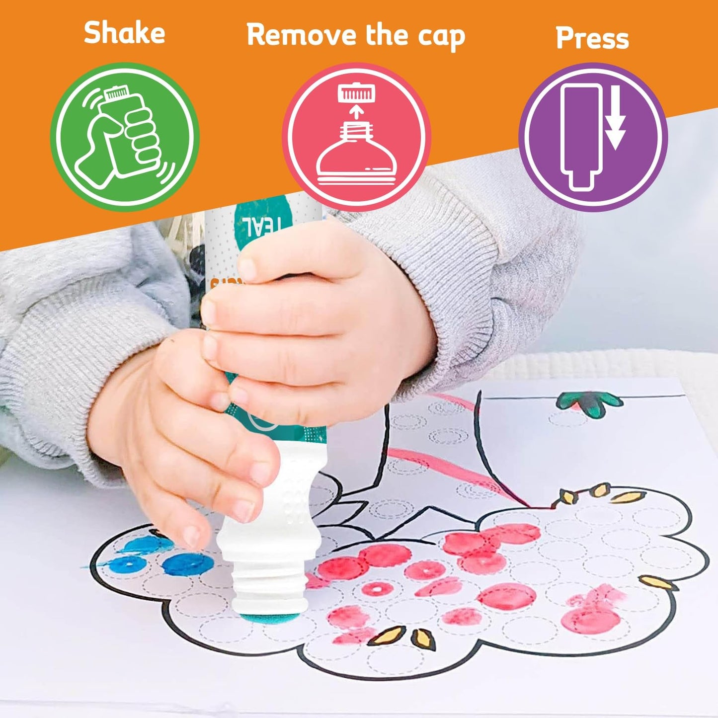 Ultimate Stationery Dot Markers for Toddlers — Washable, Mess-Free Art Set with Bingo Daubers and Easy-Grip Bottles