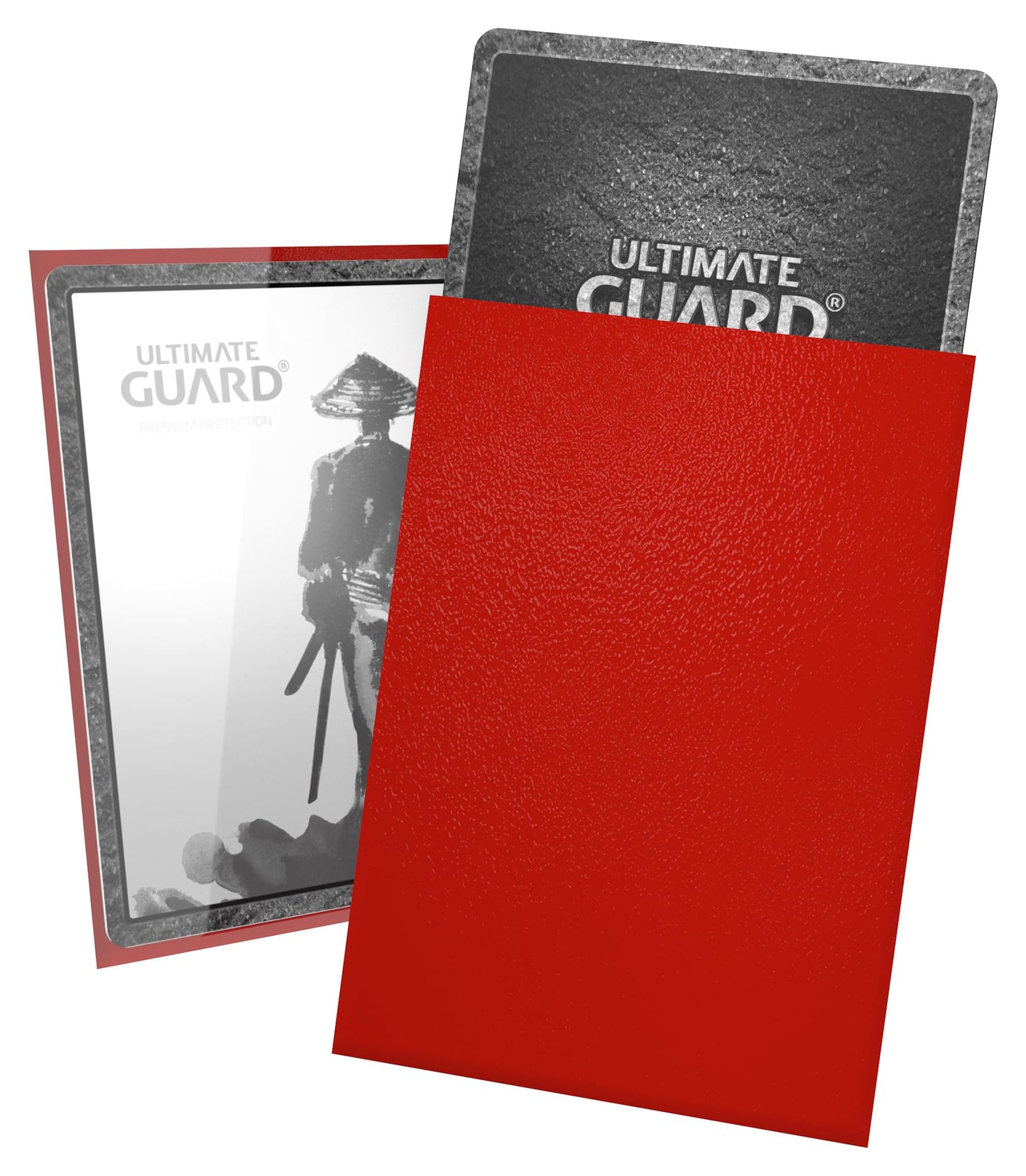 Ultimate Guard Katana Sleeves Japanese Size Red (60) – Acid-Free & Clear