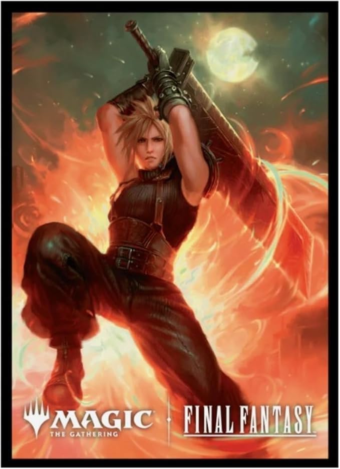 Ultra Pro Final Fantasy x Universes Beyond Cloud – Midgar Mercenary Commander 100ct Deck Protector Sleeves for Magic: The Gathering
