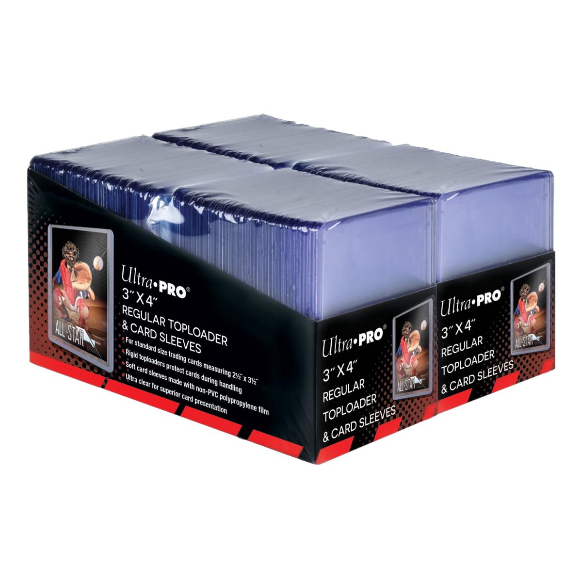 Ultra PRO 3x4 Clear Toploaders Bundle – 200 Count Standard Size Card Protectors