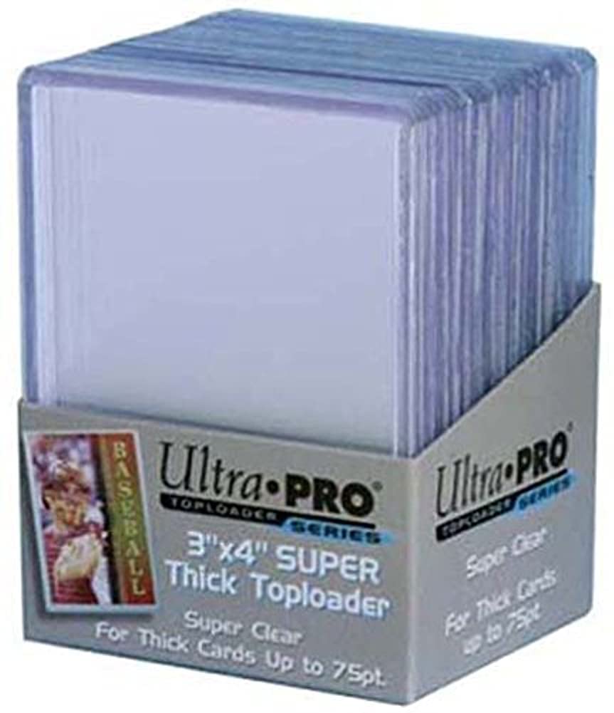 Ultra Pro 75pt Top Loader Packs – 2 Pack (50 Total Toploaders) for Thick Cards
