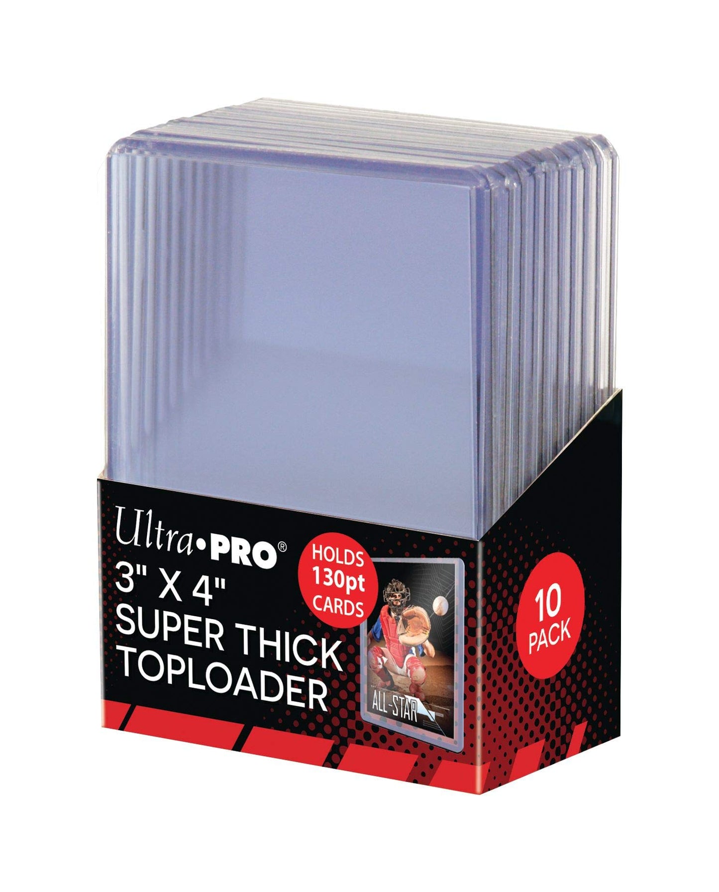 Ultra Pro 82327 Cream Toploaders – 3x4 Inch, 120pt Thick, 10 Count