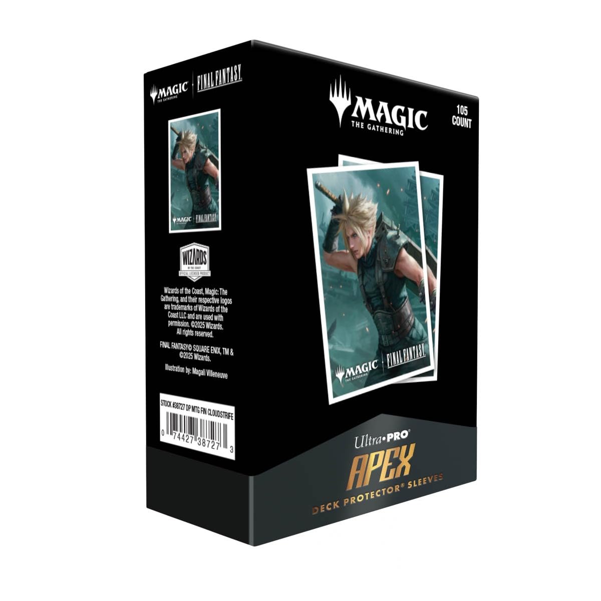 Ultra PRO Final Fantasy x Universes Beyond Cloud Ex-Soldier 105ct APEX Deck Protector Sleeves for MTG