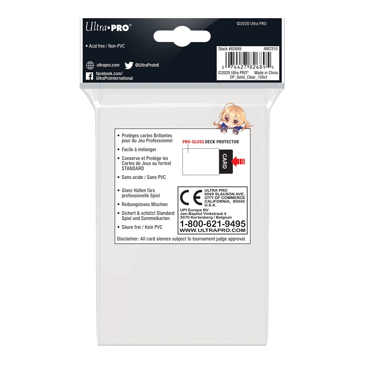 Ultra Pro Clear Standard Size Deck Protectors – 100 ct