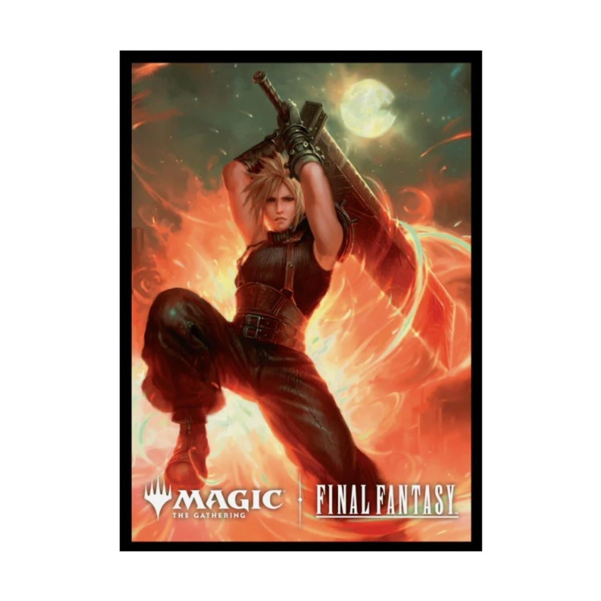 Ultra Pro Final Fantasy x Universes Beyond Cloud – Midgar Mercenary Commander 100ct Deck Protector Sleeves for Magic: The Gathering