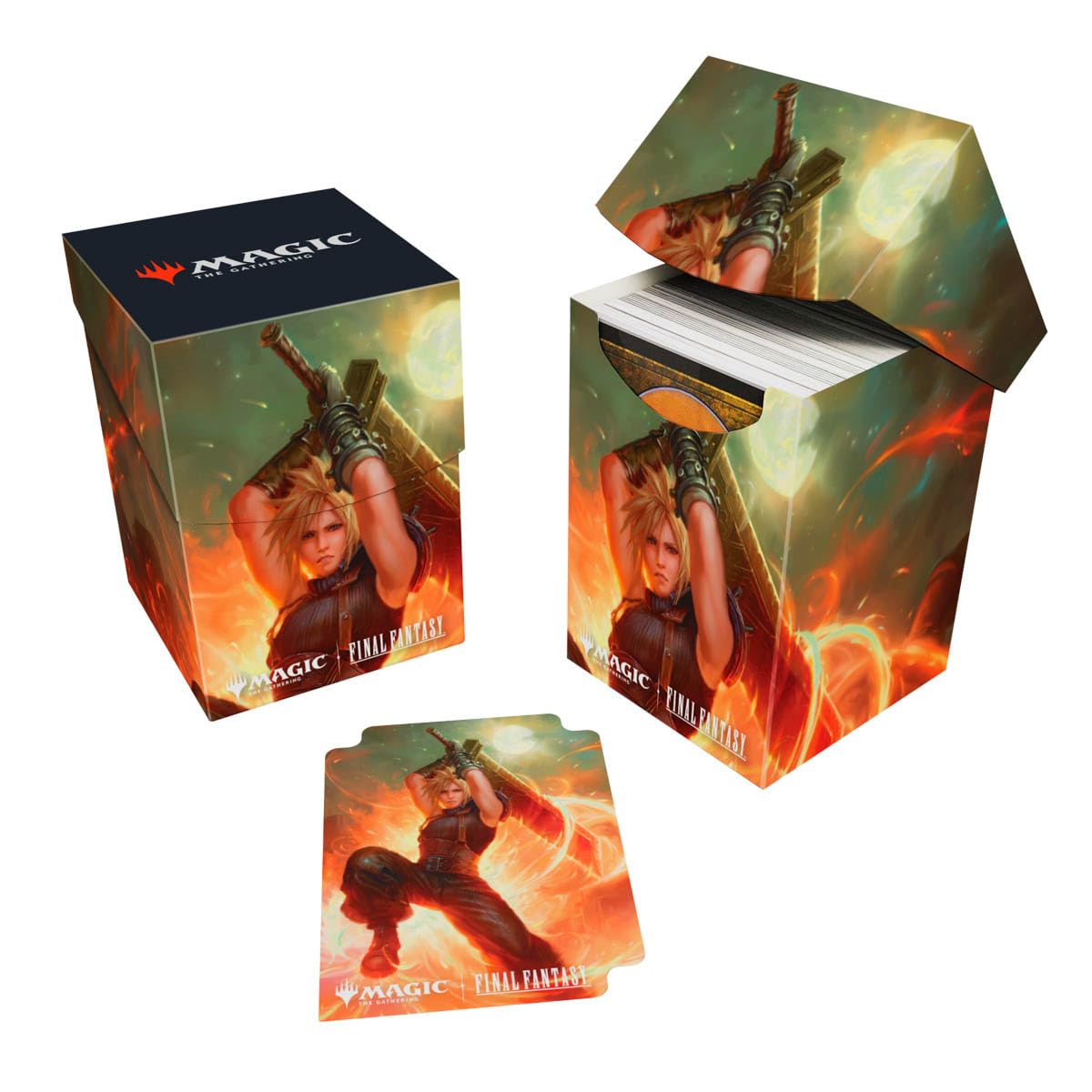Ultra Pro Final Fantasy x Universes Beyond Cloud Commander Deck Box | 100+ Card Storage for MTG