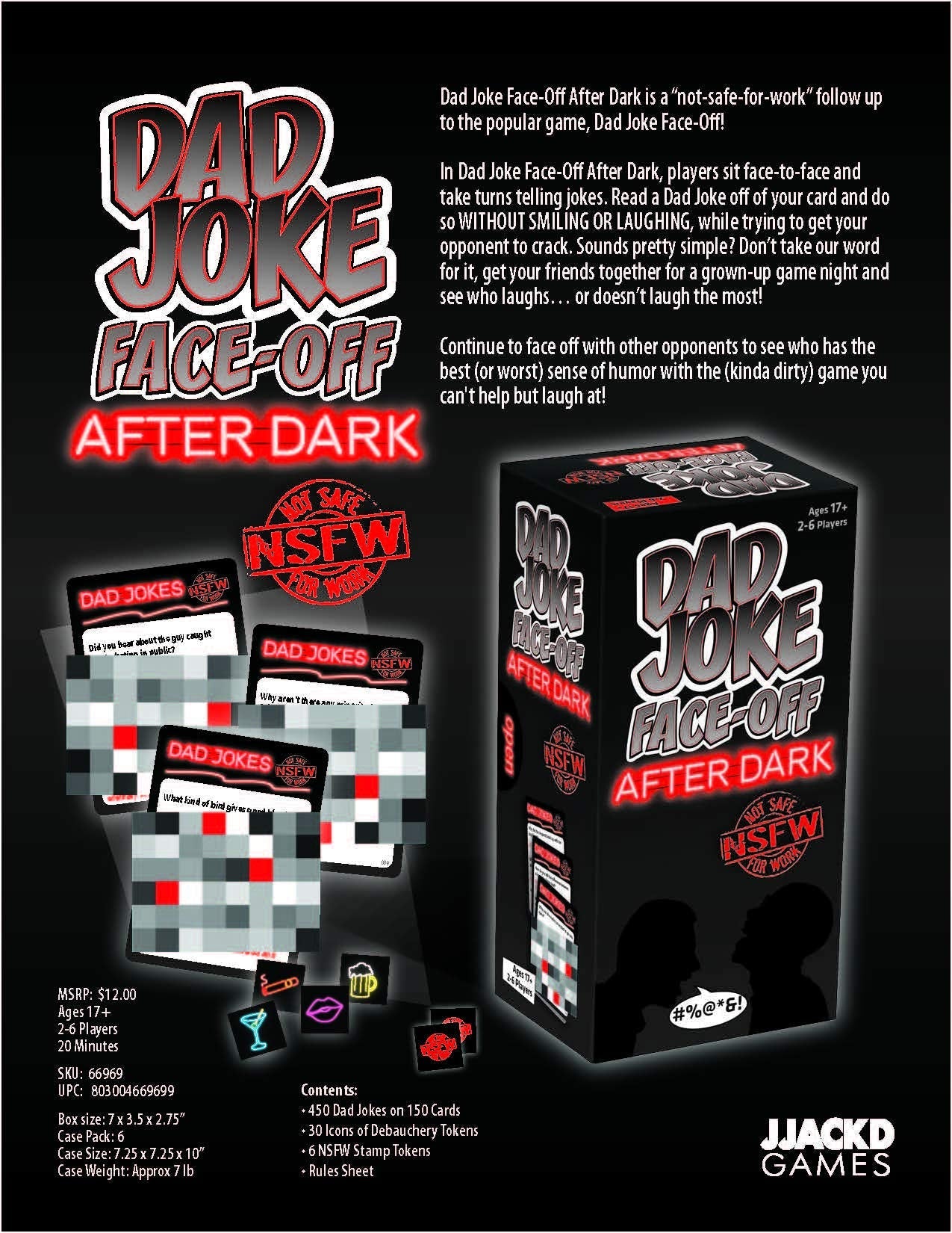 Ultra Pro Dad Joke Face-Off After Dark — NSFW Party Game for Adults (2–6 Players)