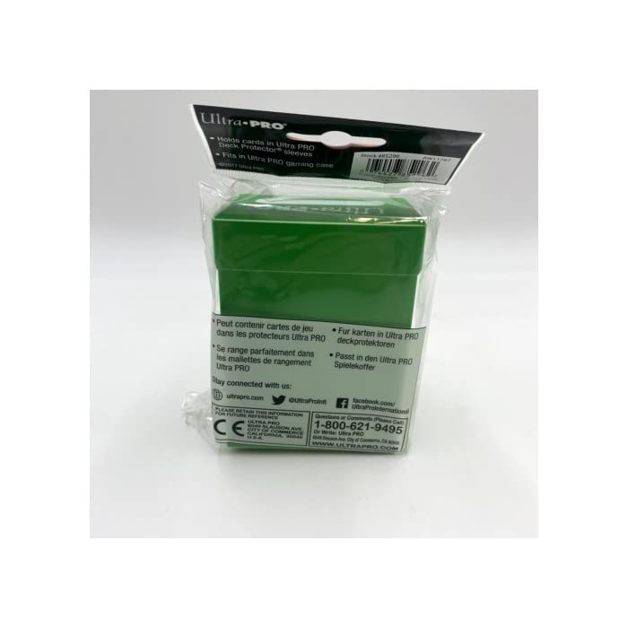 Ultra PRO Deck Box Lime Green — Durable, Archival-Safe Storage for 80 Sleeved Cards