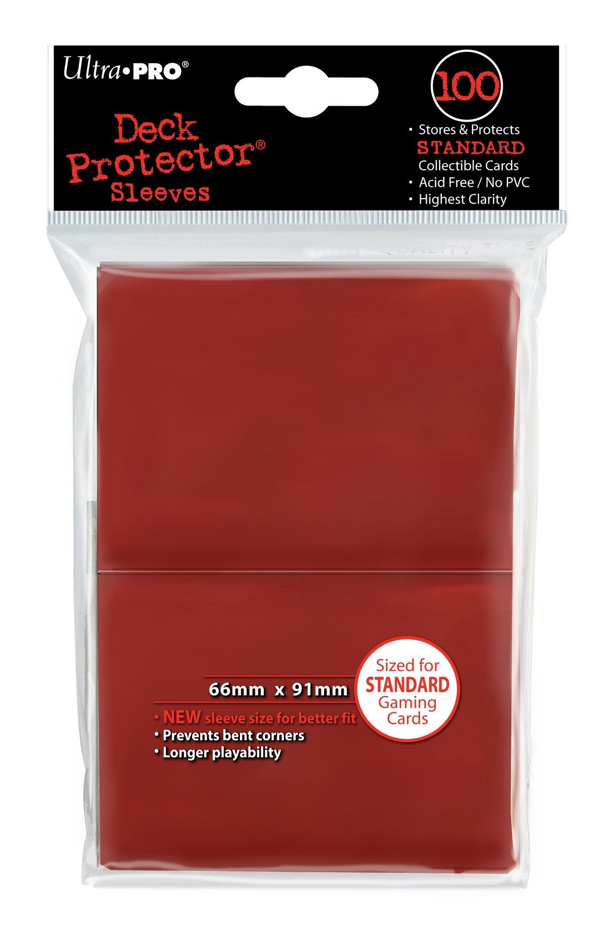 Ultra Pro Deck Protector Standard Red Sleeves – 100 Count