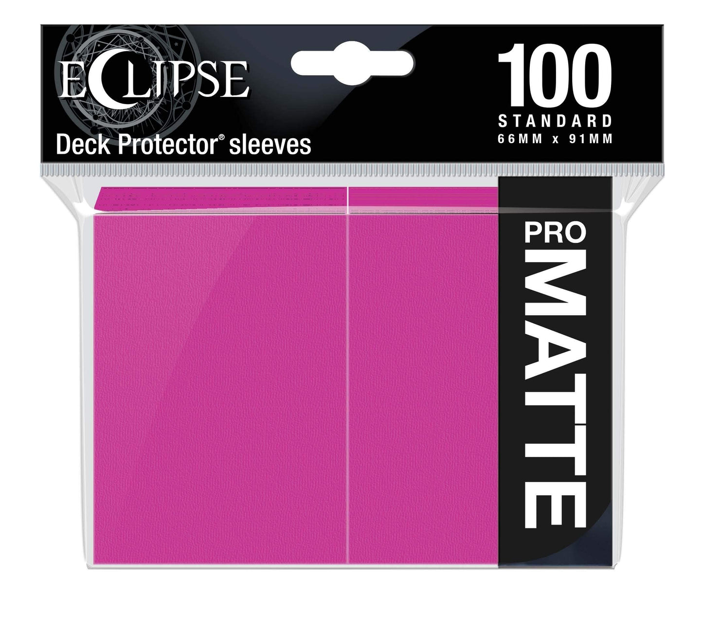Ultra Pro E-15621 Eclipse Standard Matte Sleeves 100 Pack – Hot Pink