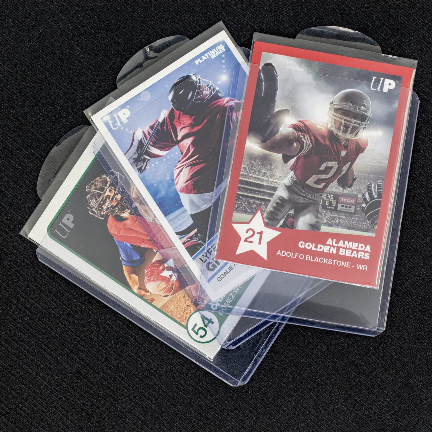 Ultra PRO Easy Grip Card Sleeves – 2.5 x 3.5 in, 100ct, Half-Circle Tab