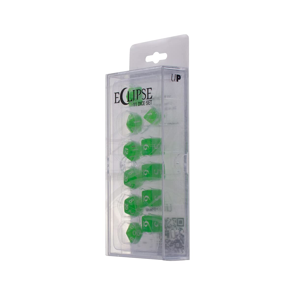 Ultra PRO Eclipse 11 Dice Set – Lime Green with Storage Box | RPG & Card Games