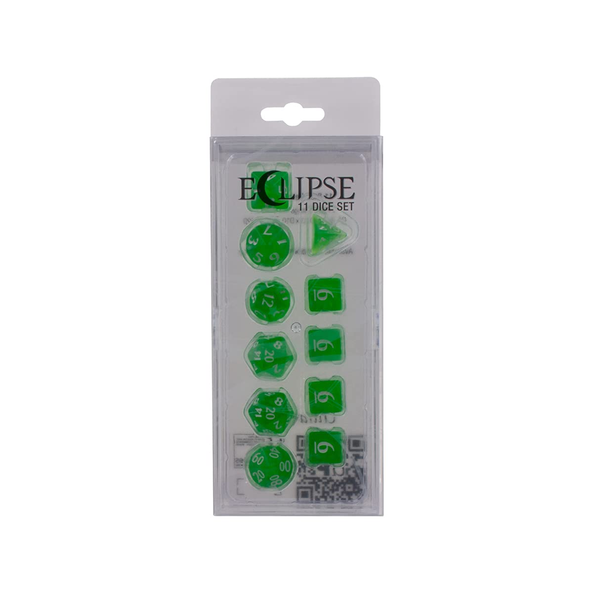 Ultra PRO Eclipse 11 Dice Set – Lime Green with Storage Box | RPG & Card Games