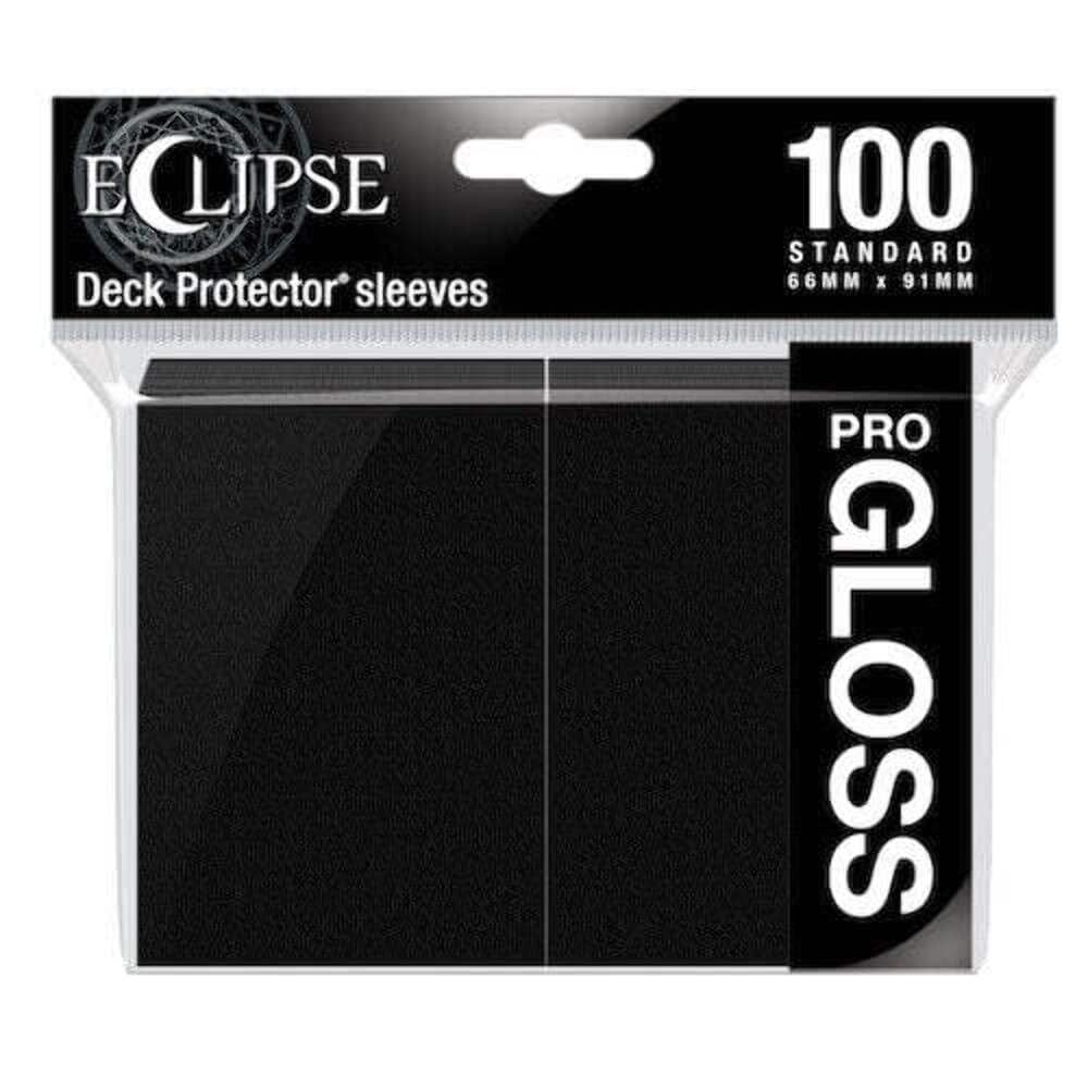 Ultra Pro Eclipse Gloss Standard Sleeves (100 Pack) – Jet Black
