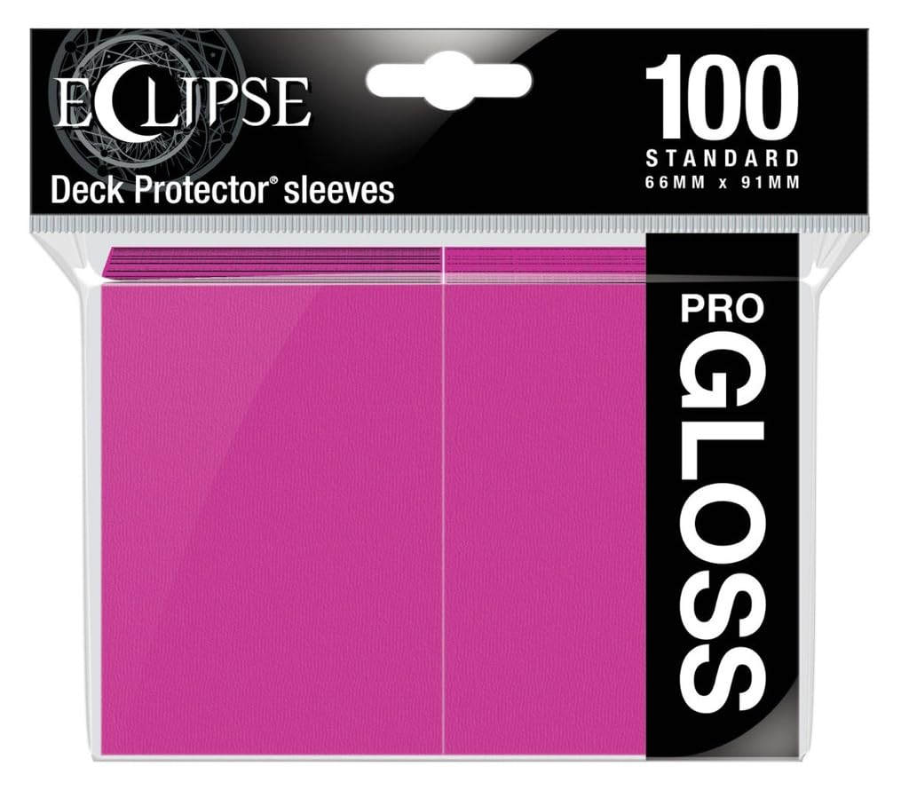 Ultra Pro Eclipse Gloss Standard Sleeves 100 Pack – Hot Pink