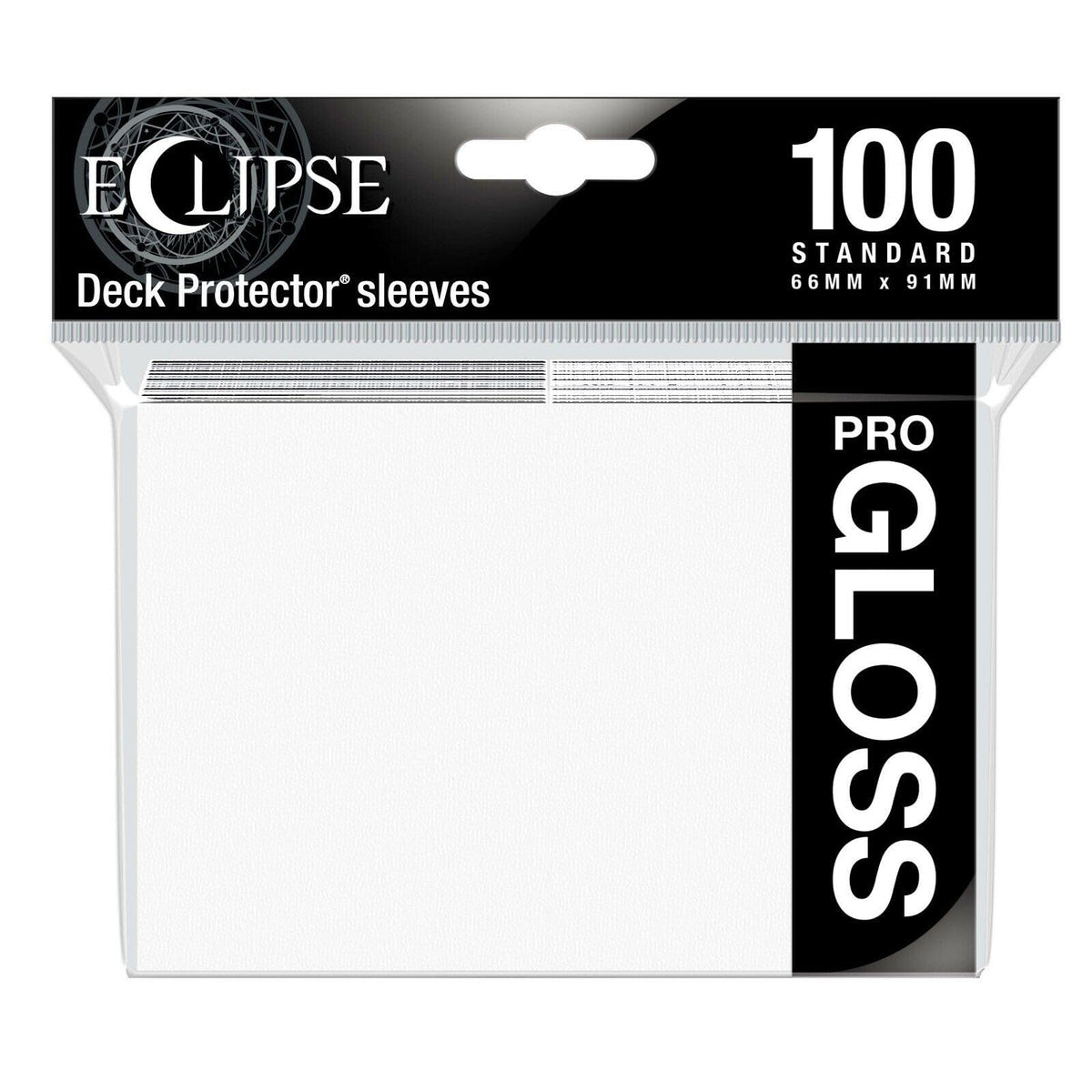 Ultra Pro Eclipse Gloss Standard Sleeves 88-15600 – Arctic White (100 Pack) | Standard Size