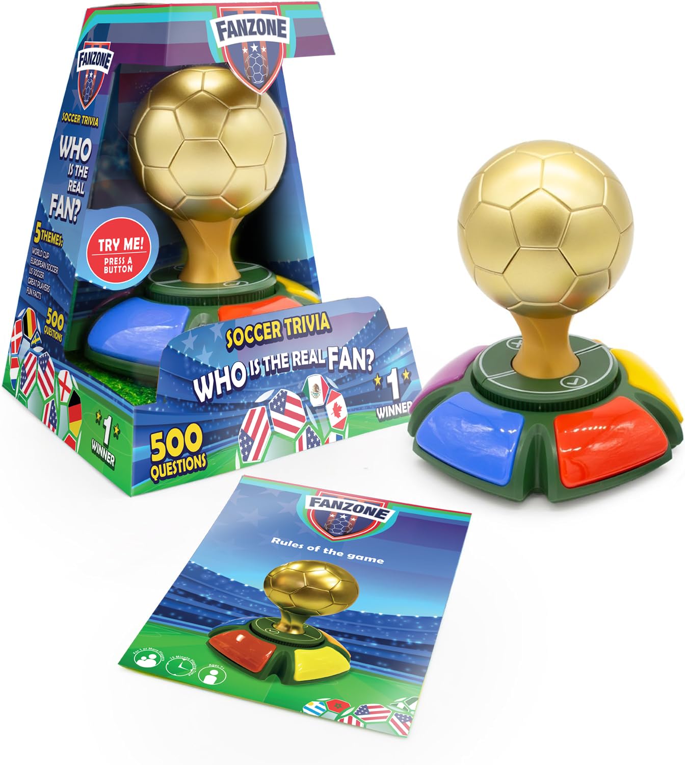 Ultra Pro Fanzone Soccer Trivia Game – Virtual Game Master, 2-5 Players, 500 Questions