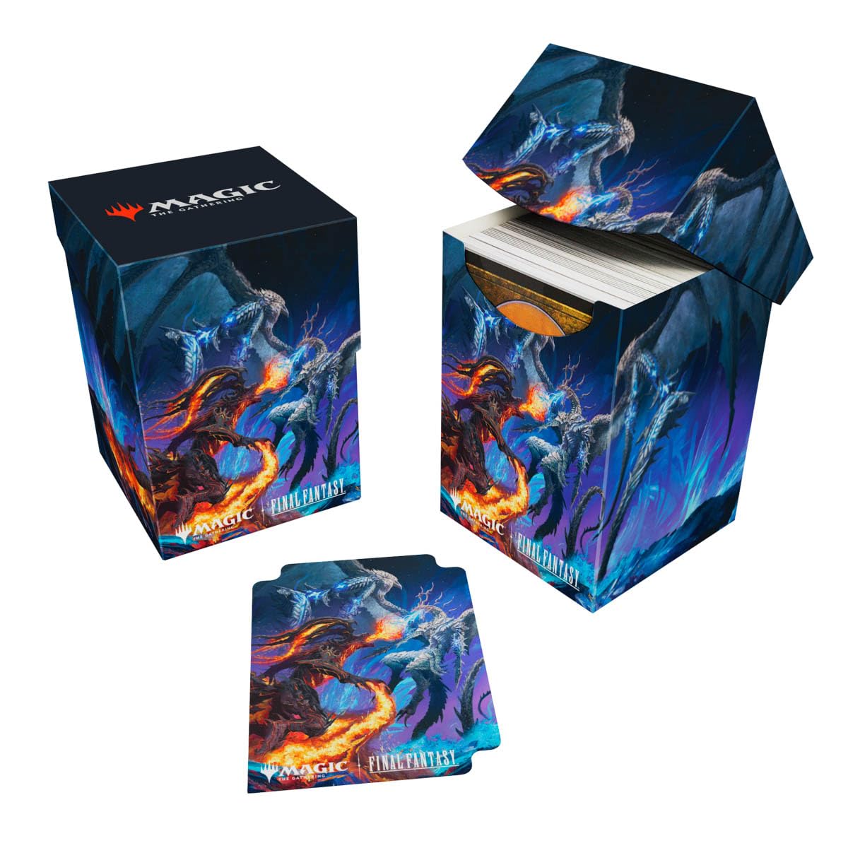 Ultra Pro Final Fantasy x Universes Beyond Bahamut & Ifrit Deck Box | 100+ Cards