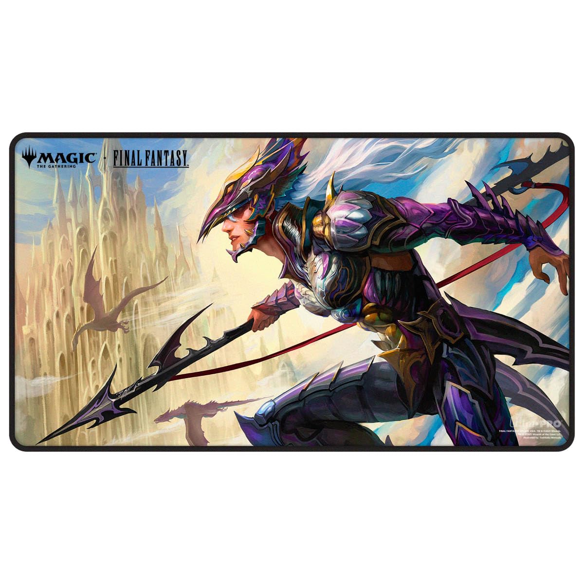 Ultra PRO Final Fantasy x Universes Beyond Kain Highwind Black Stitched Playmat for MTG