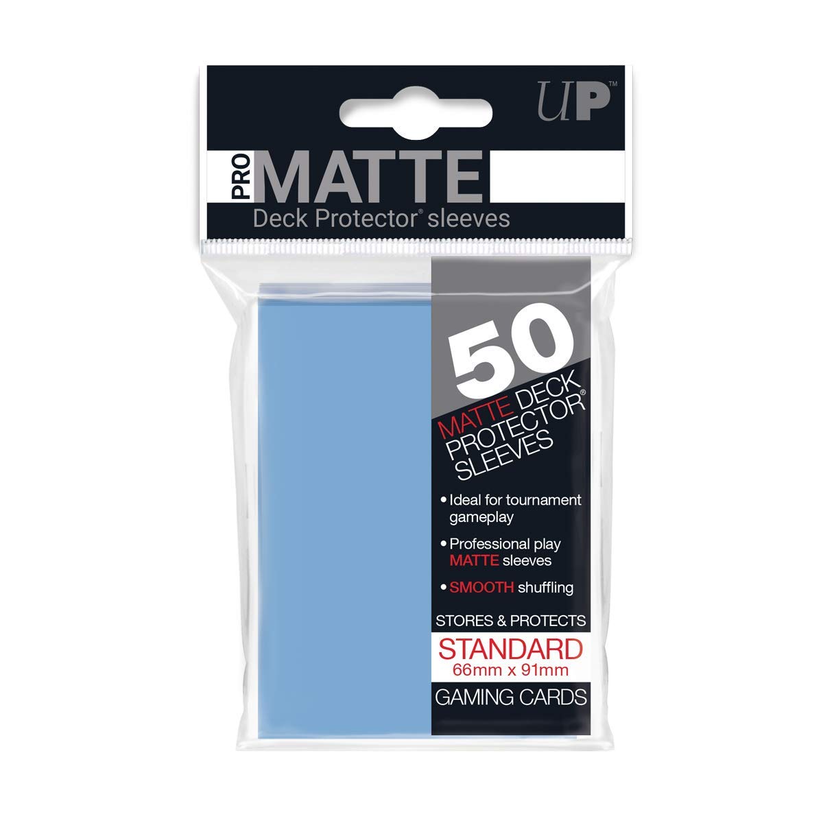 Ultra PRO 50ct Pro-Matte Light Blue Standard Deck Protectors | Archival-Safe, Non-Glare