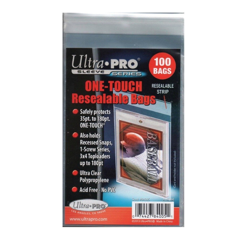 Ultra Pro One Touch Resealable Bags – Pack of 100 for Card Holders
