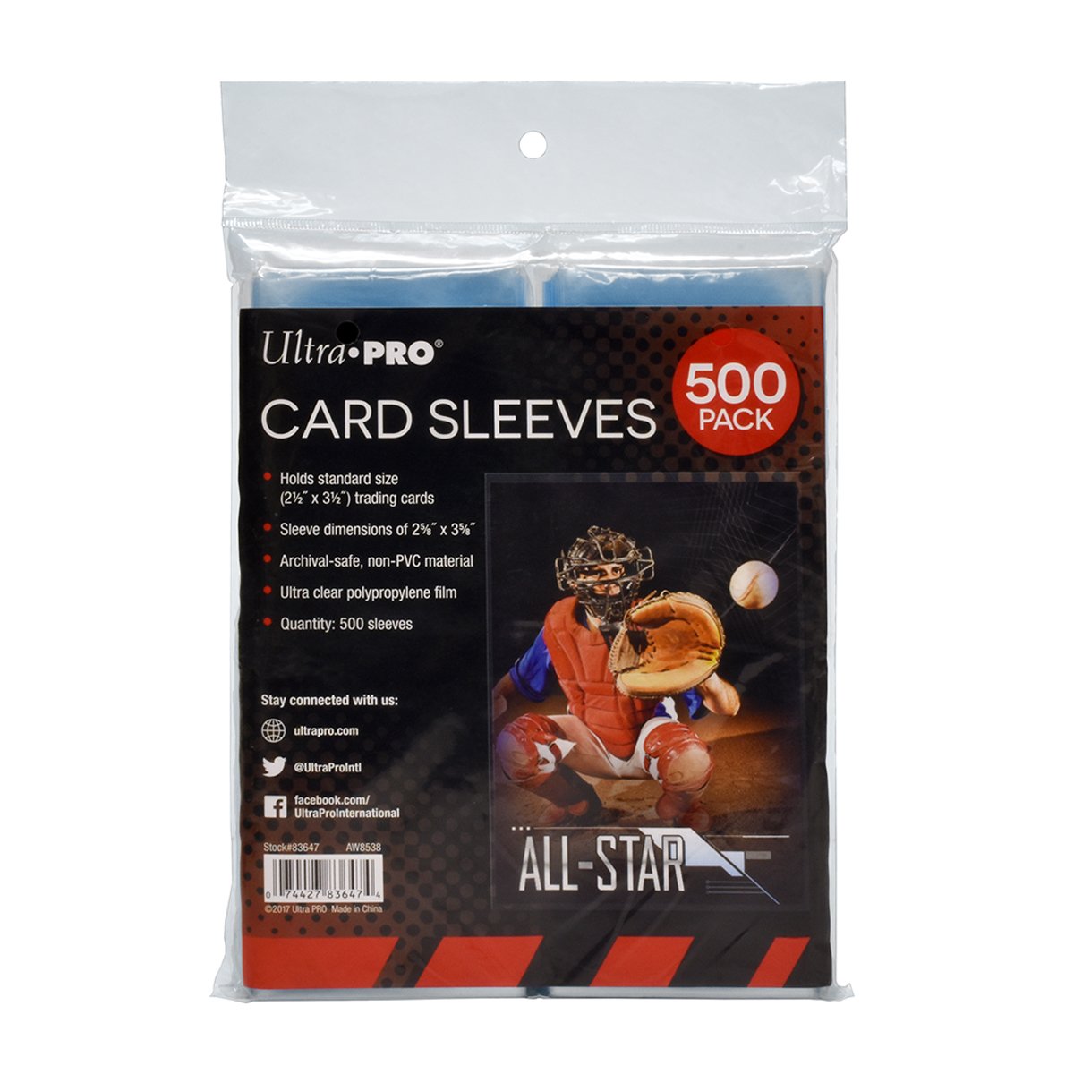 Ultra PRO Penny Sleeves Clear Card Sleeves – 2.5 x 3.5 Standard Size, 500 Count Pack