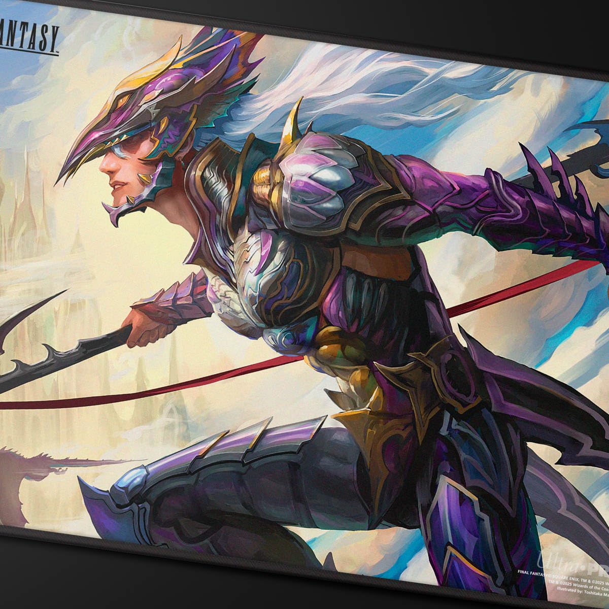Ultra PRO Final Fantasy x Universes Beyond Kain Highwind Black Stitched Playmat for MTG