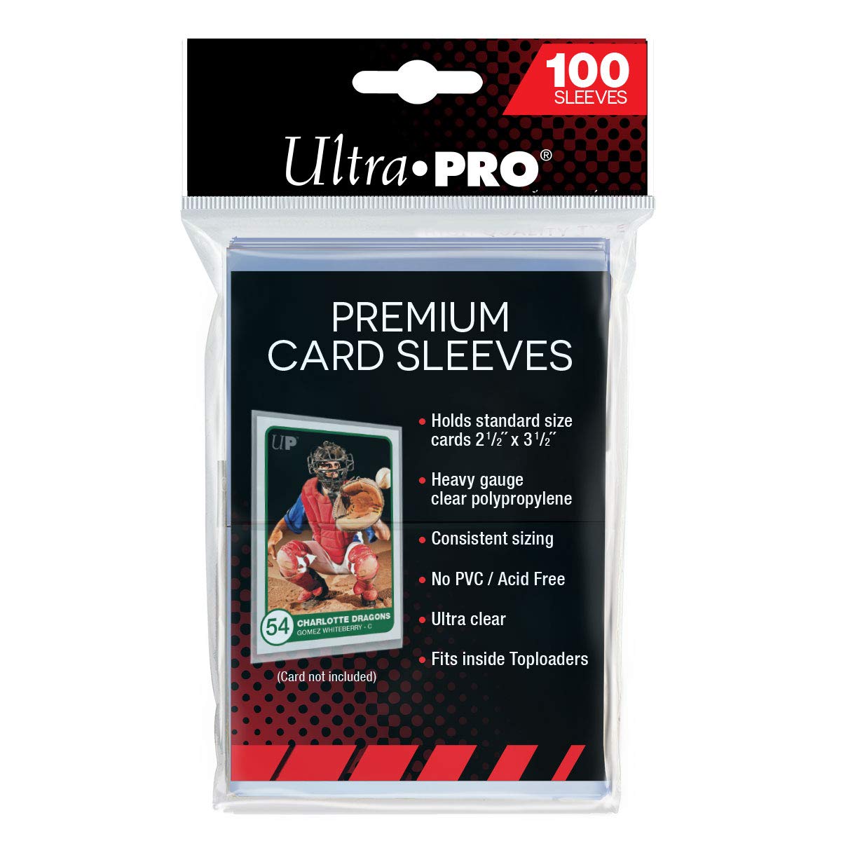 Ultra Pro Premium Clear Card Sleeves – 100ct Standard Size (2.5 x 3.5 in)