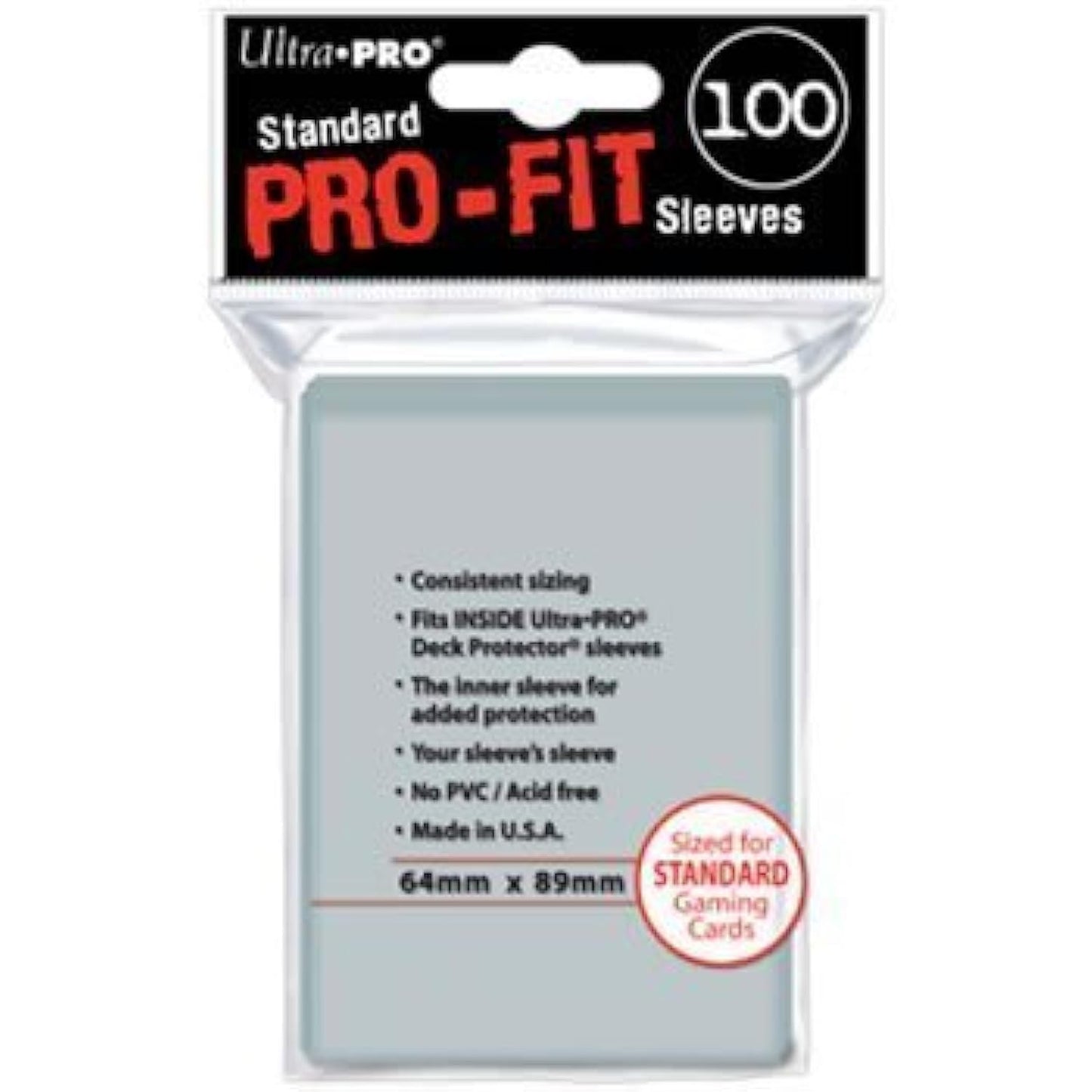 Ultra Pro Pro-Fit Deck Protectors – Standard Sized Card Sleeves (100 Pack)